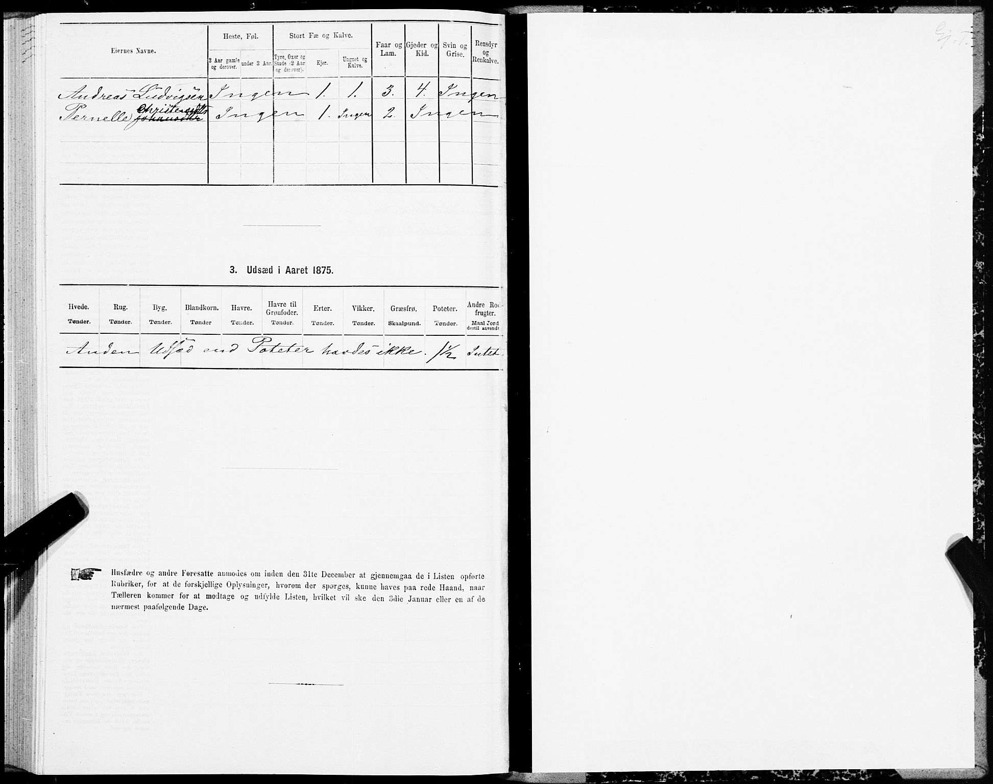 SAT, 1875 census for 1865P Vågan, 1875