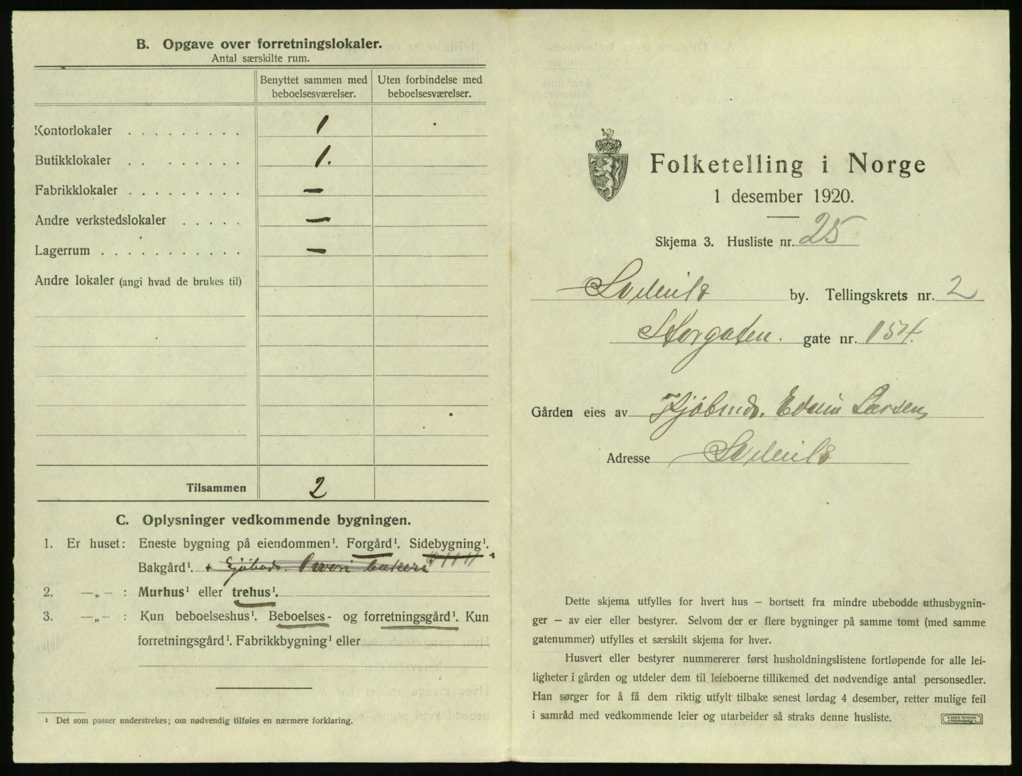 SAKO, 1920 census for Svelvik, 1920, p. 323