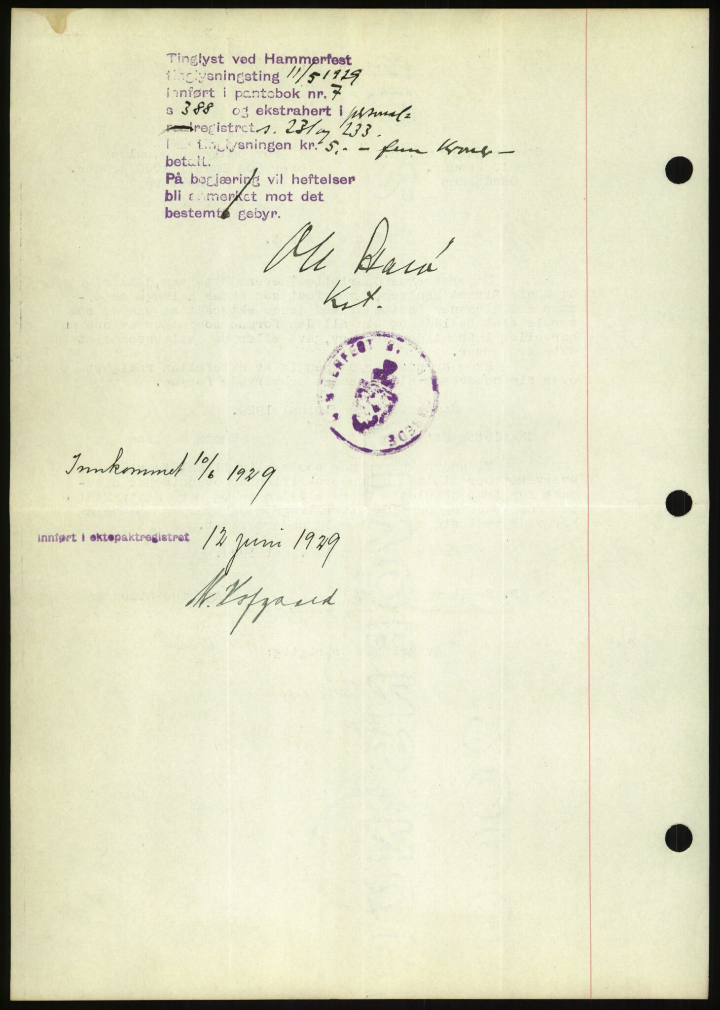 Oslo byskriverembete, AV/SAO-A-10227/2/G/Gb/L0072: Tinglyste ektepakter, Finnmark, bind 1, 1928-1950