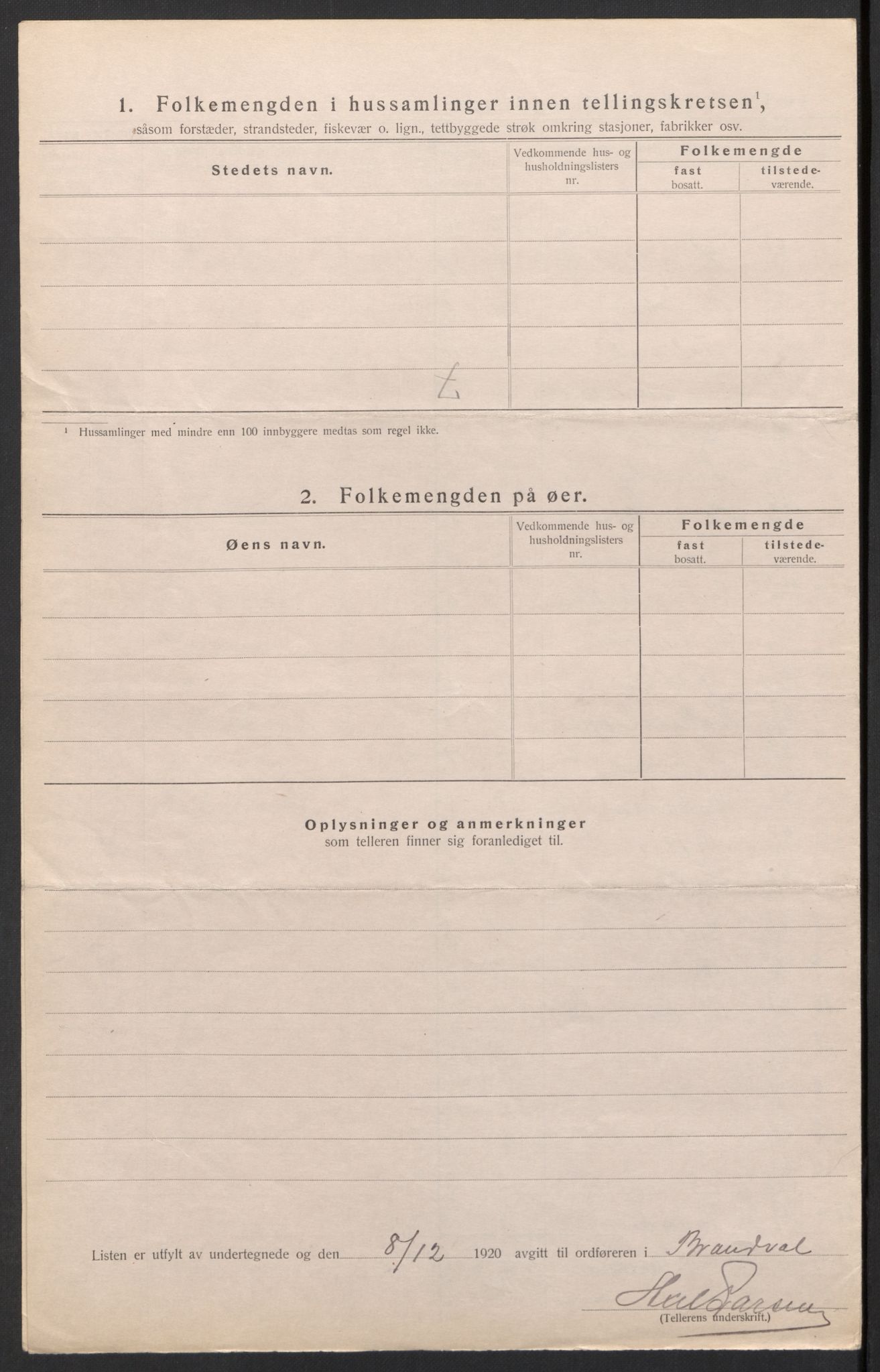 SAH, 1920 census for Brandval, 1920, p. 28