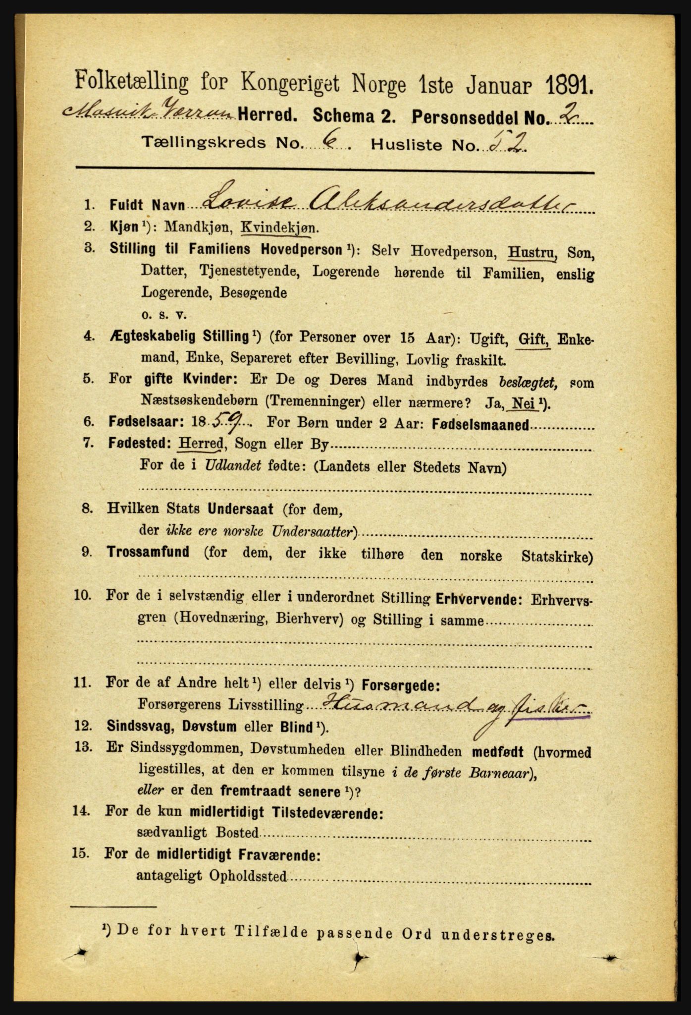 RA, 1891 census for 1723 Mosvik og Verran, 1891, p. 2828