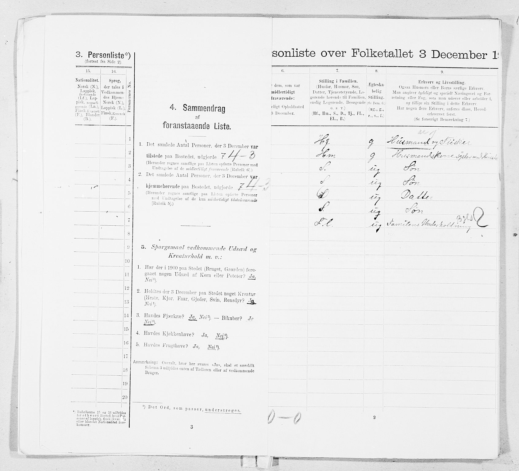 SAT, 1900 census for Alstahaug, 1900, p. 19