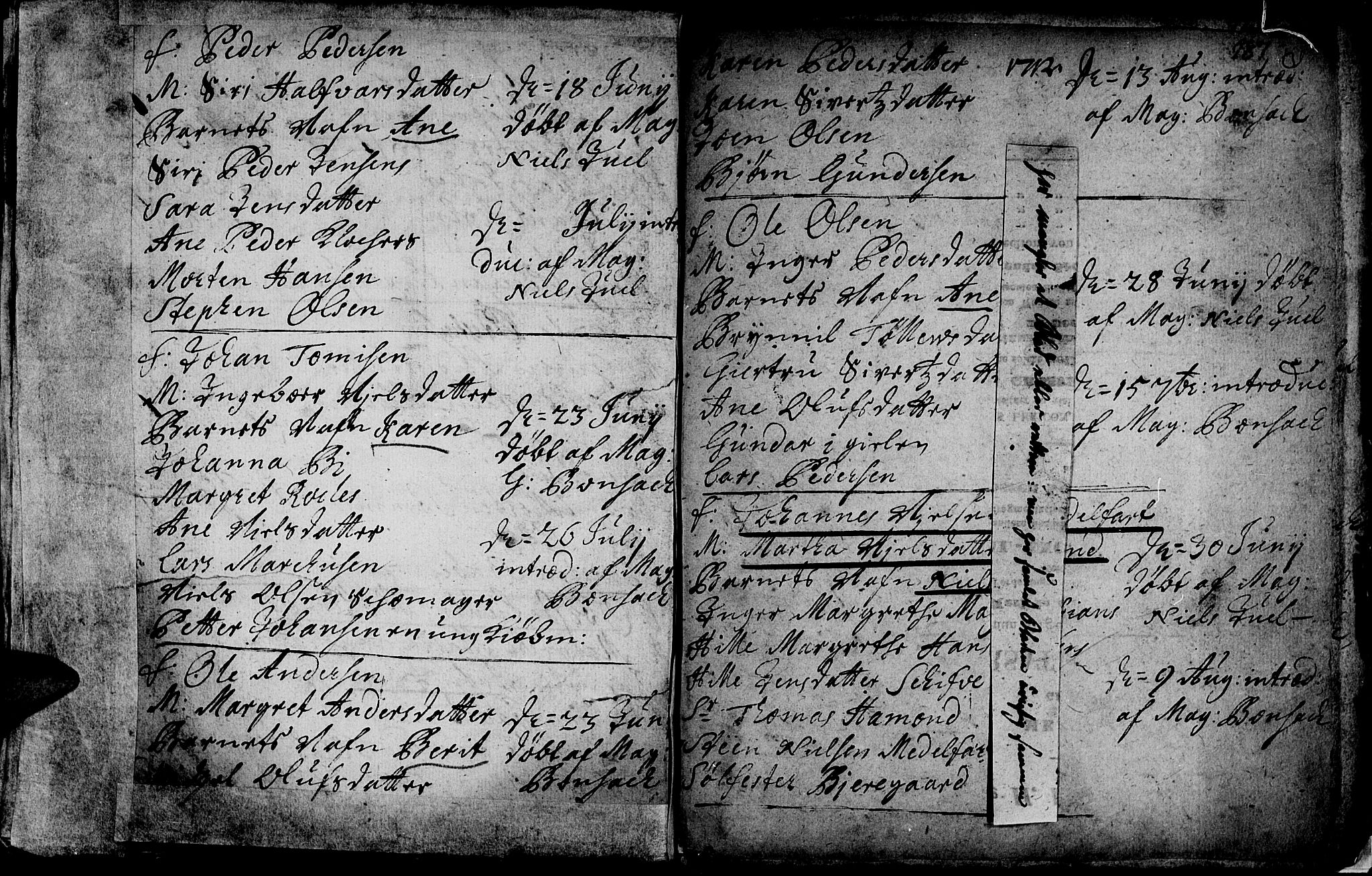 Ministerialprotokoller, klokkerbøker og fødselsregistre - Sør-Trøndelag, SAT/A-1456/601/L0034: Parish register (official) no. 601A02, 1702-1714, p. 187