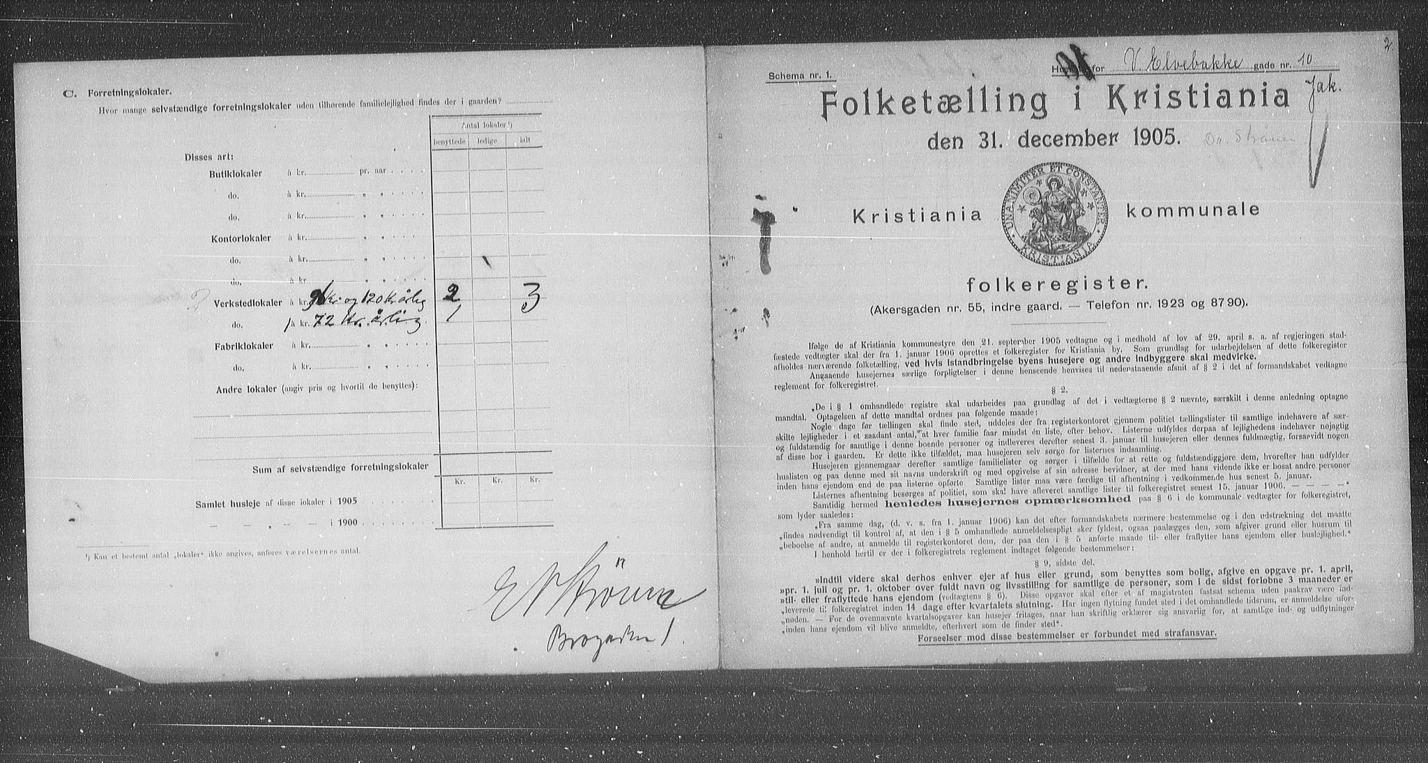 OBA, Municipal Census 1905 for Kristiania, 1905, p. 64402