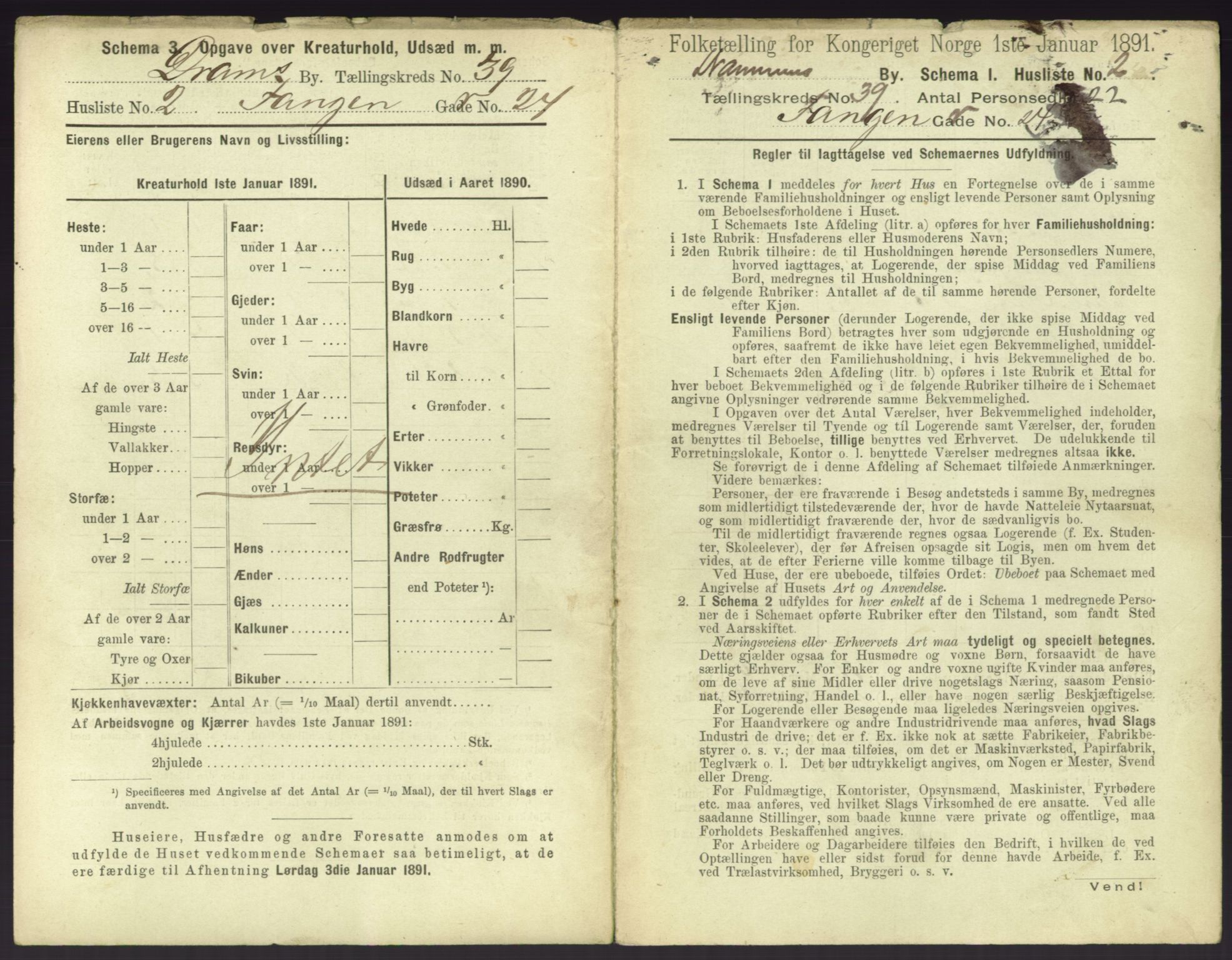 RA, 1891 census for 0602 Drammen, 1891, p. 3481