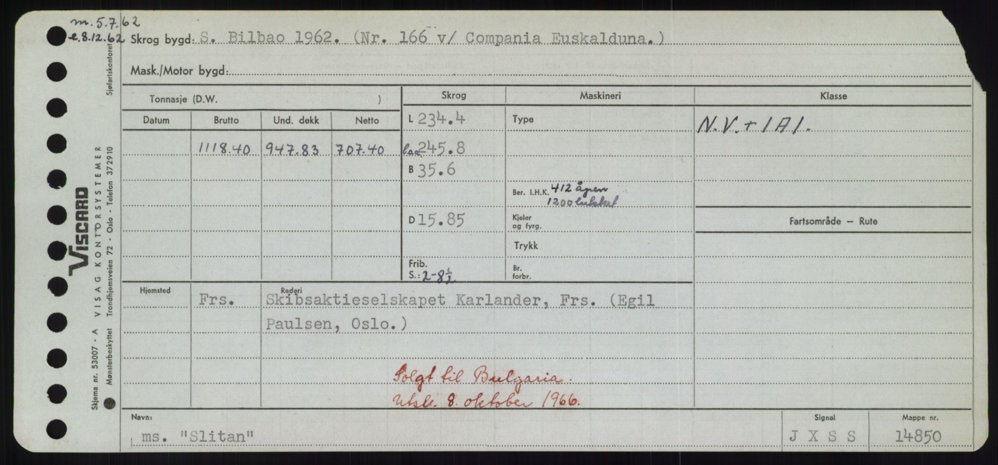 Sjøfartsdirektoratet med forløpere, Skipsmålingen, RA/S-1627/H/Hd/L0034: Fartøy, Sk-Slå, p. 497