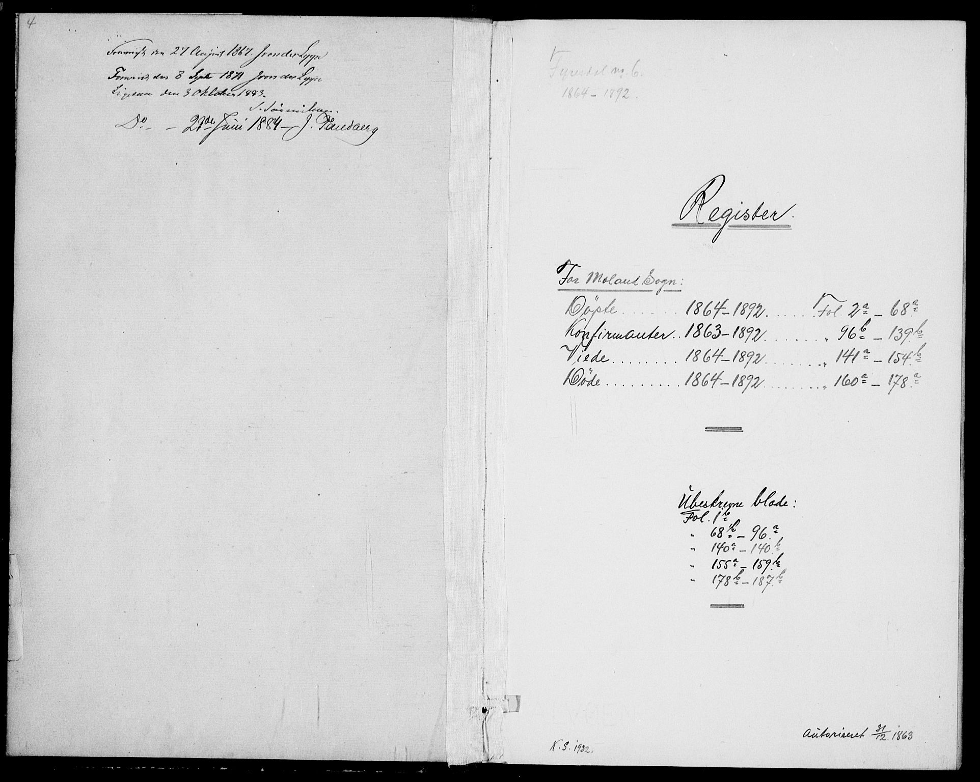 Fyresdal kirkebøker, SAKO/A-263/G/Ga/L0004: Parish register (copy) no. I 4, 1864-1892