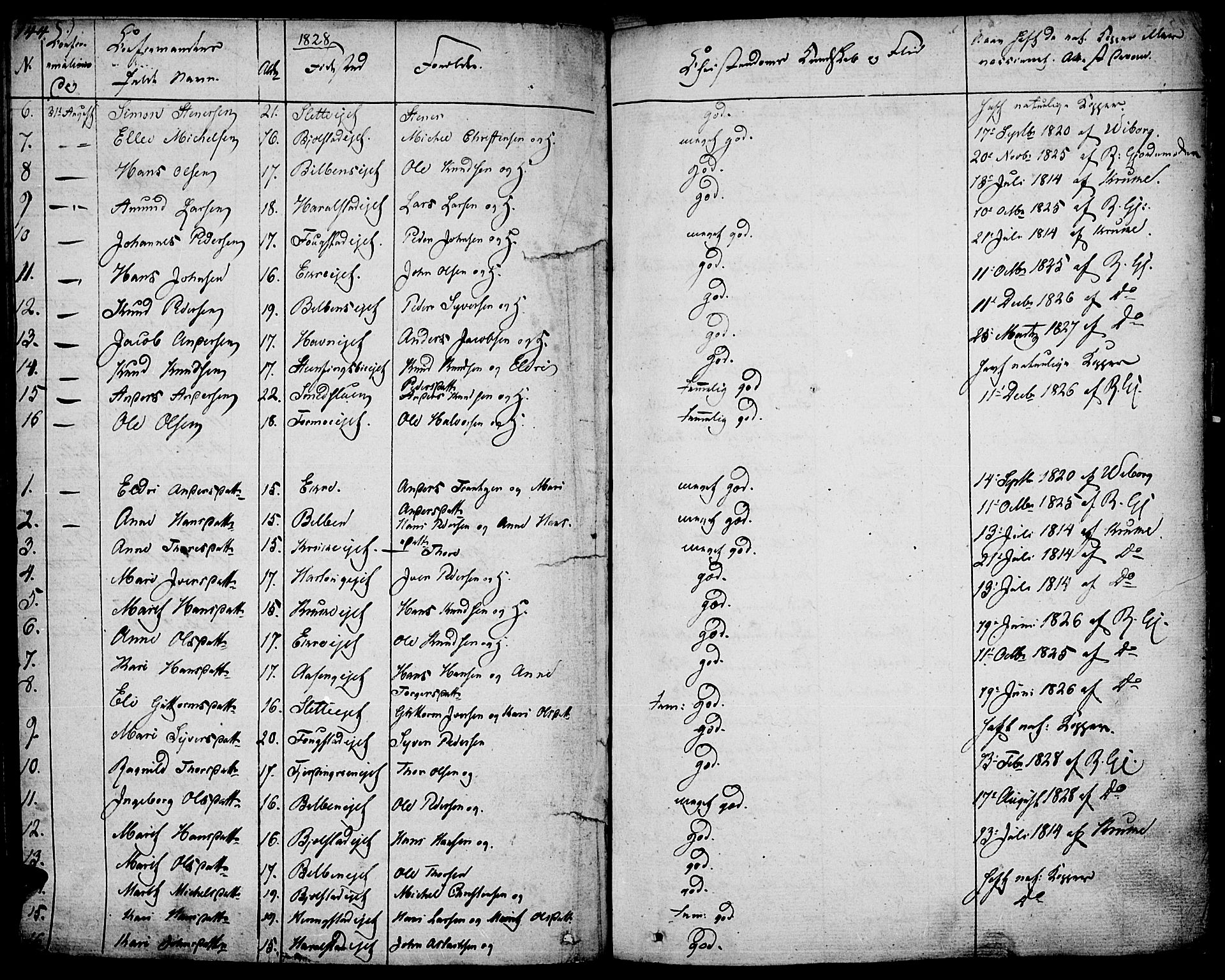 Vågå prestekontor, SAH/PREST-076/H/Ha/Haa/L0004: Parish register (official) no. 4 /1, 1827-1842, p. 144