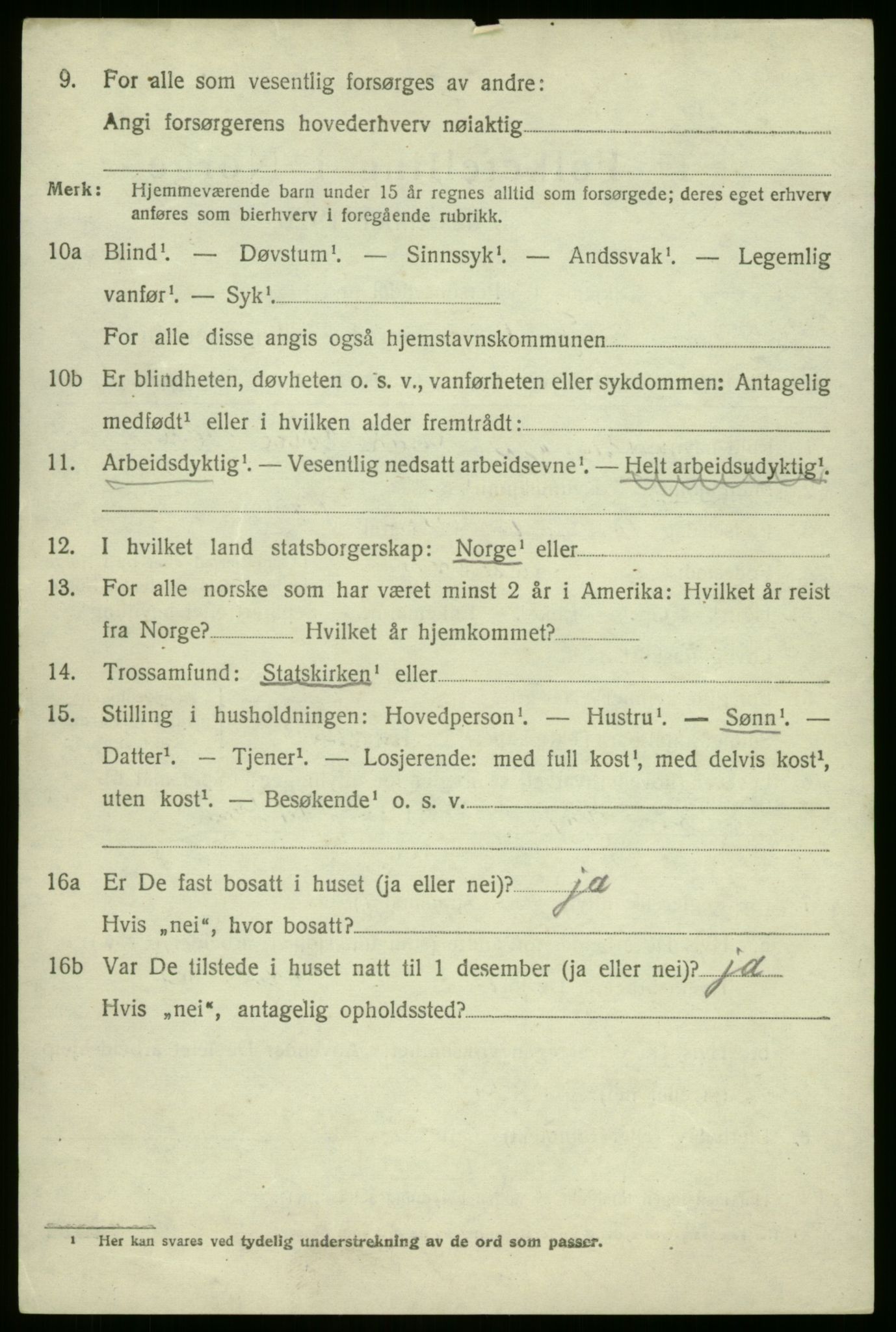 SAB, 1920 census for Gaular, 1920, p. 1273