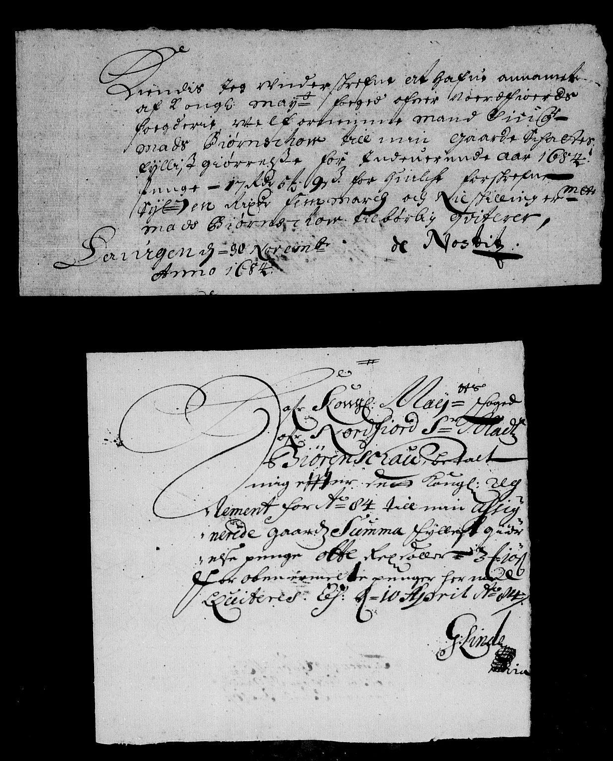 Rentekammeret inntil 1814, Reviderte regnskaper, Stiftamtstueregnskaper, Bergen stiftamt, RA/EA-6043/R/Rc/L0073: Bergen stiftamt, 1684