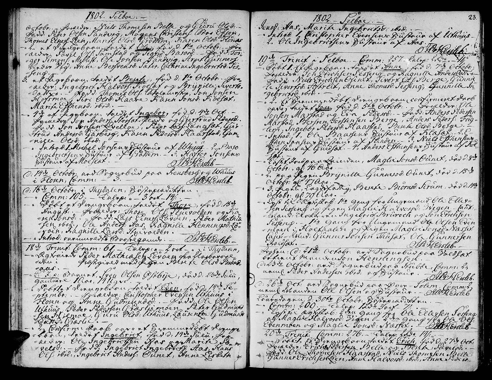 Ministerialprotokoller, klokkerbøker og fødselsregistre - Sør-Trøndelag, SAT/A-1456/695/L1140: Parish register (official) no. 695A03, 1801-1815, p. 23