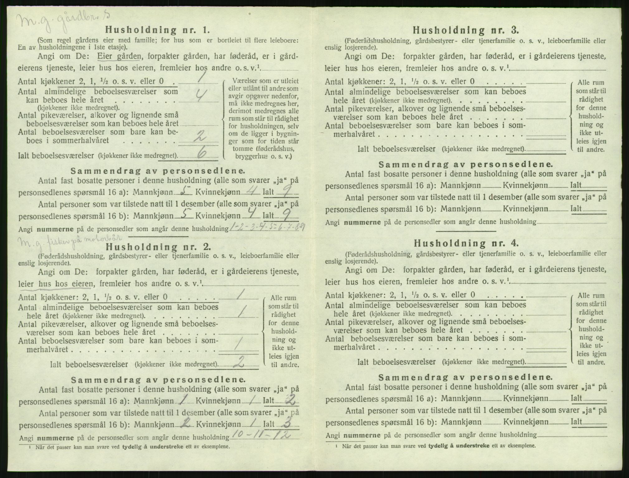 SAT, 1920 census for Sandøy, 1920, p. 283