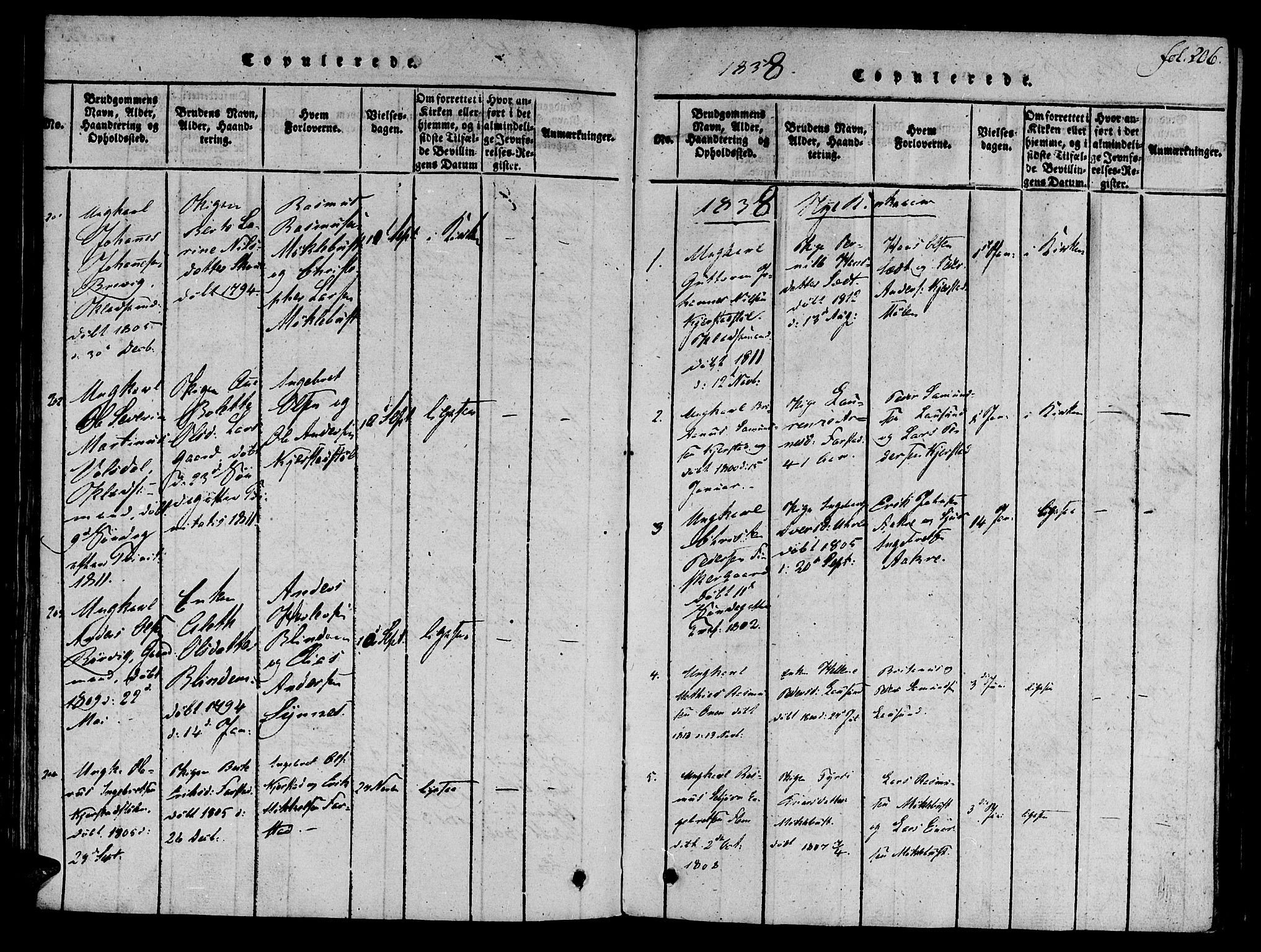 Ministerialprotokoller, klokkerbøker og fødselsregistre - Møre og Romsdal, AV/SAT-A-1454/536/L0495: Parish register (official) no. 536A04, 1818-1847, p. 206