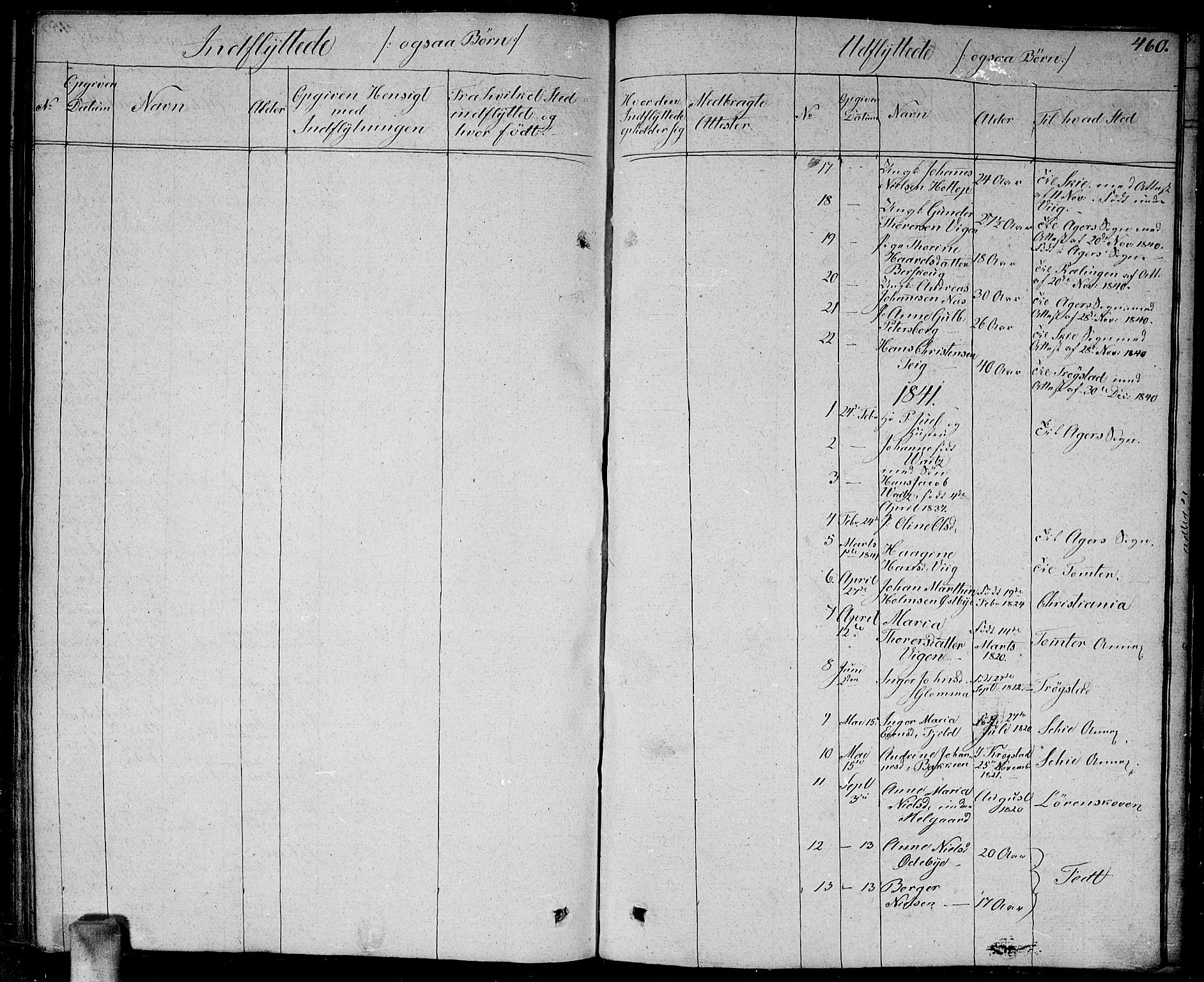 Enebakk prestekontor Kirkebøker, AV/SAO-A-10171c/G/Ga/L0003: Parish register (copy) no. I 3, 1833-1849, p. 460