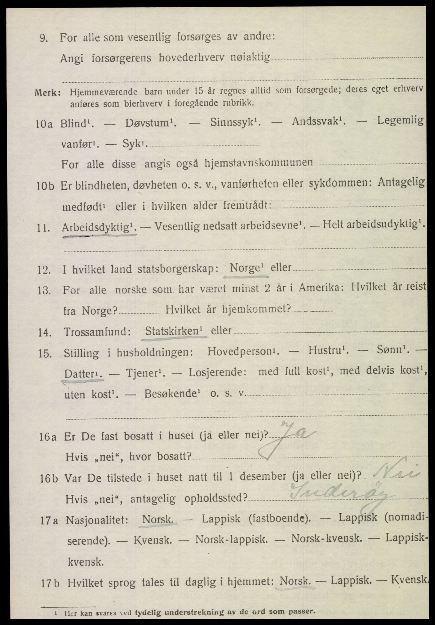 SAT, 1920 census for Røra, 1920, p. 696