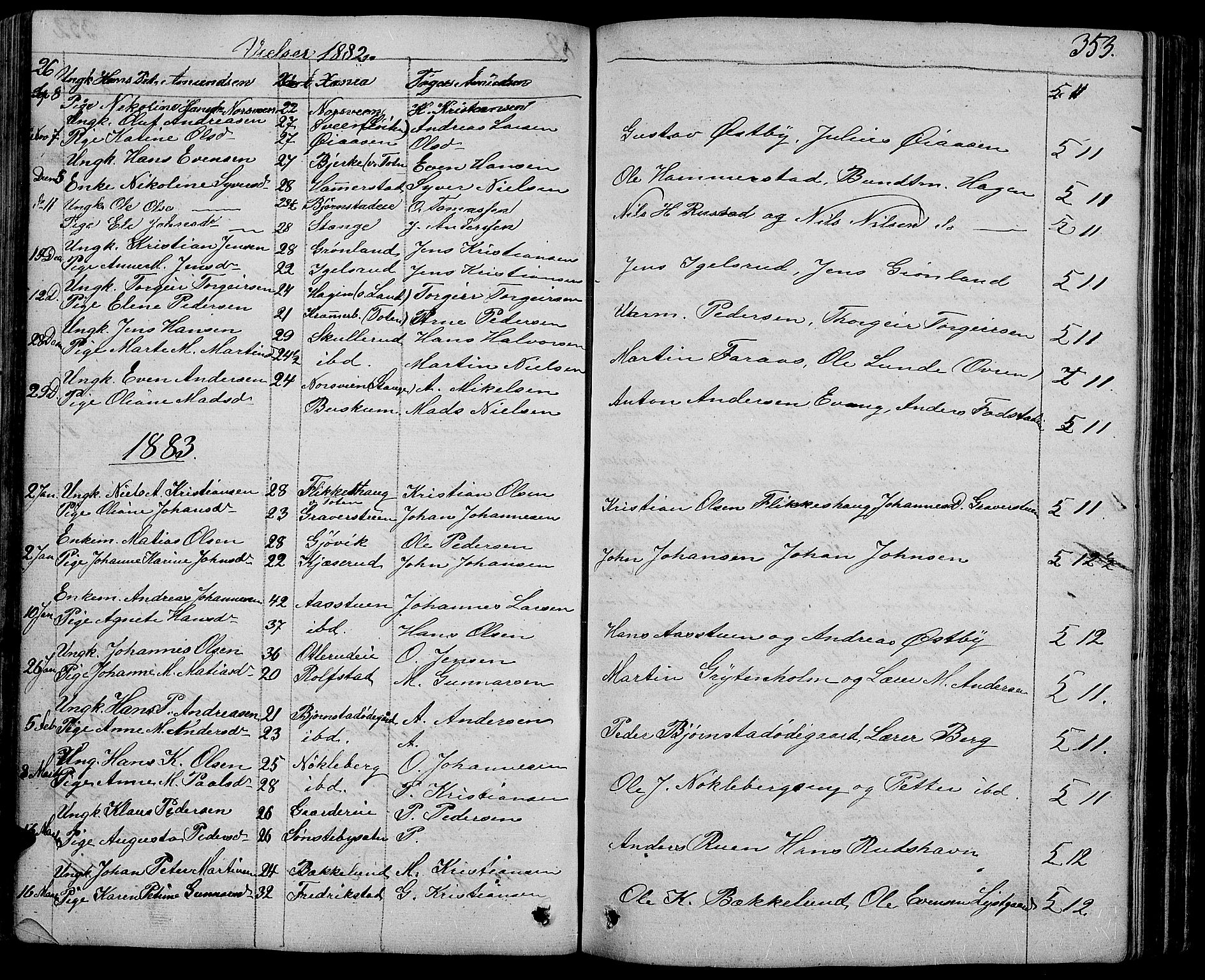 Østre Toten prestekontor, SAH/PREST-104/H/Ha/Hab/L0004: Parish register (copy) no. 4, 1858-1886, p. 353
