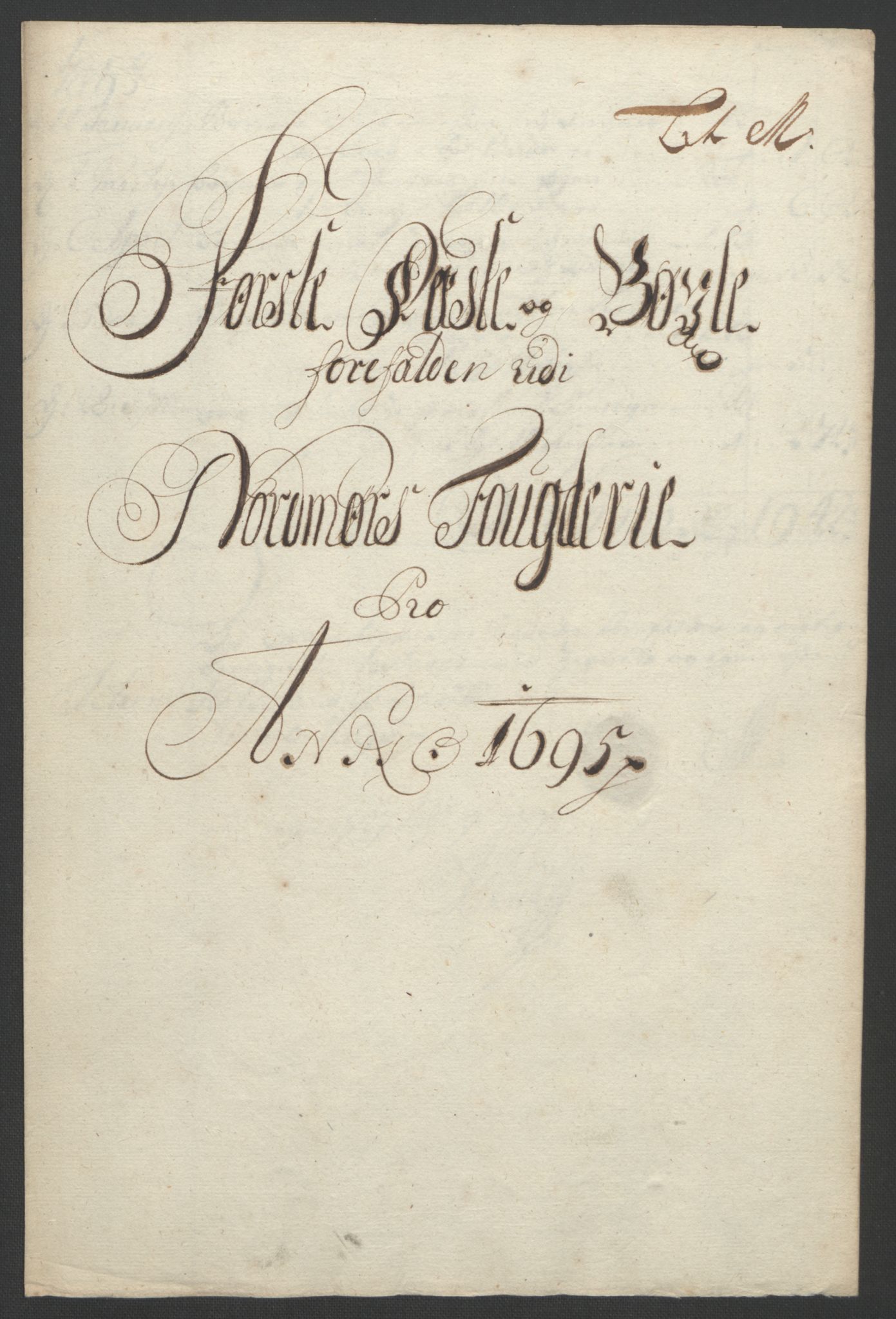 Rentekammeret inntil 1814, Reviderte regnskaper, Fogderegnskap, RA/EA-4092/R56/L3736: Fogderegnskap Nordmøre, 1694-1696, p. 287