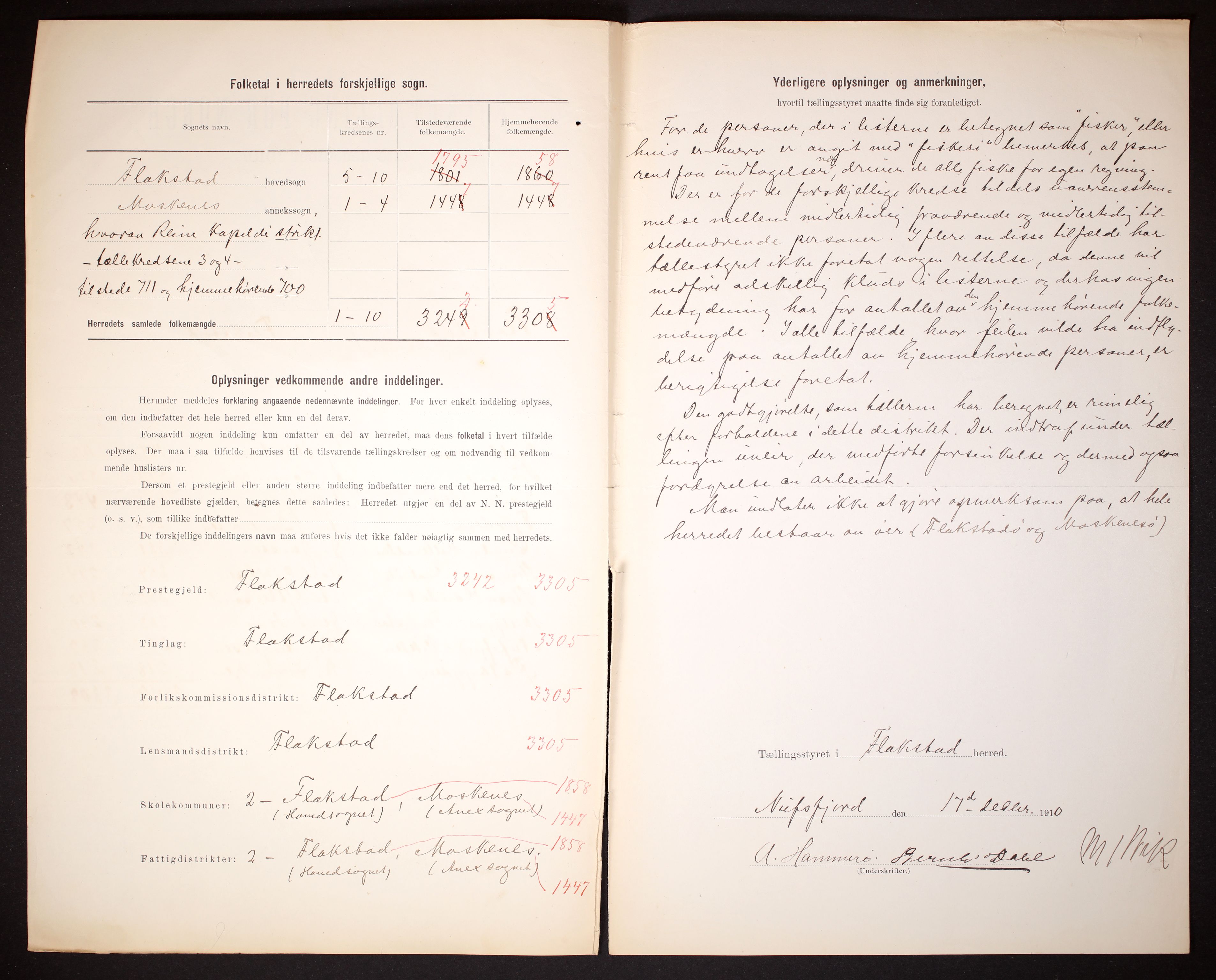 RA, 1910 census for Flakstad, 1910, p. 3