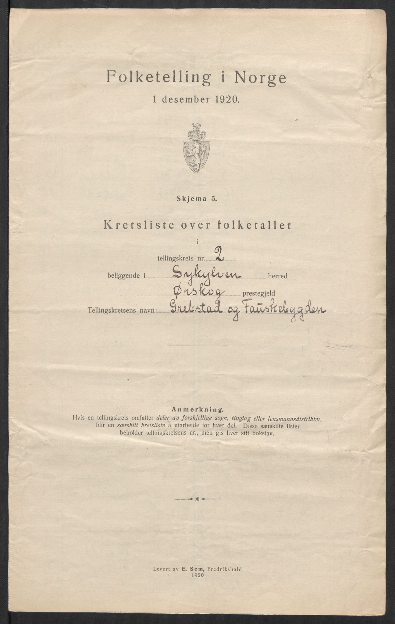 SAT, 1920 census for Sykkylven, 1920, p. 10