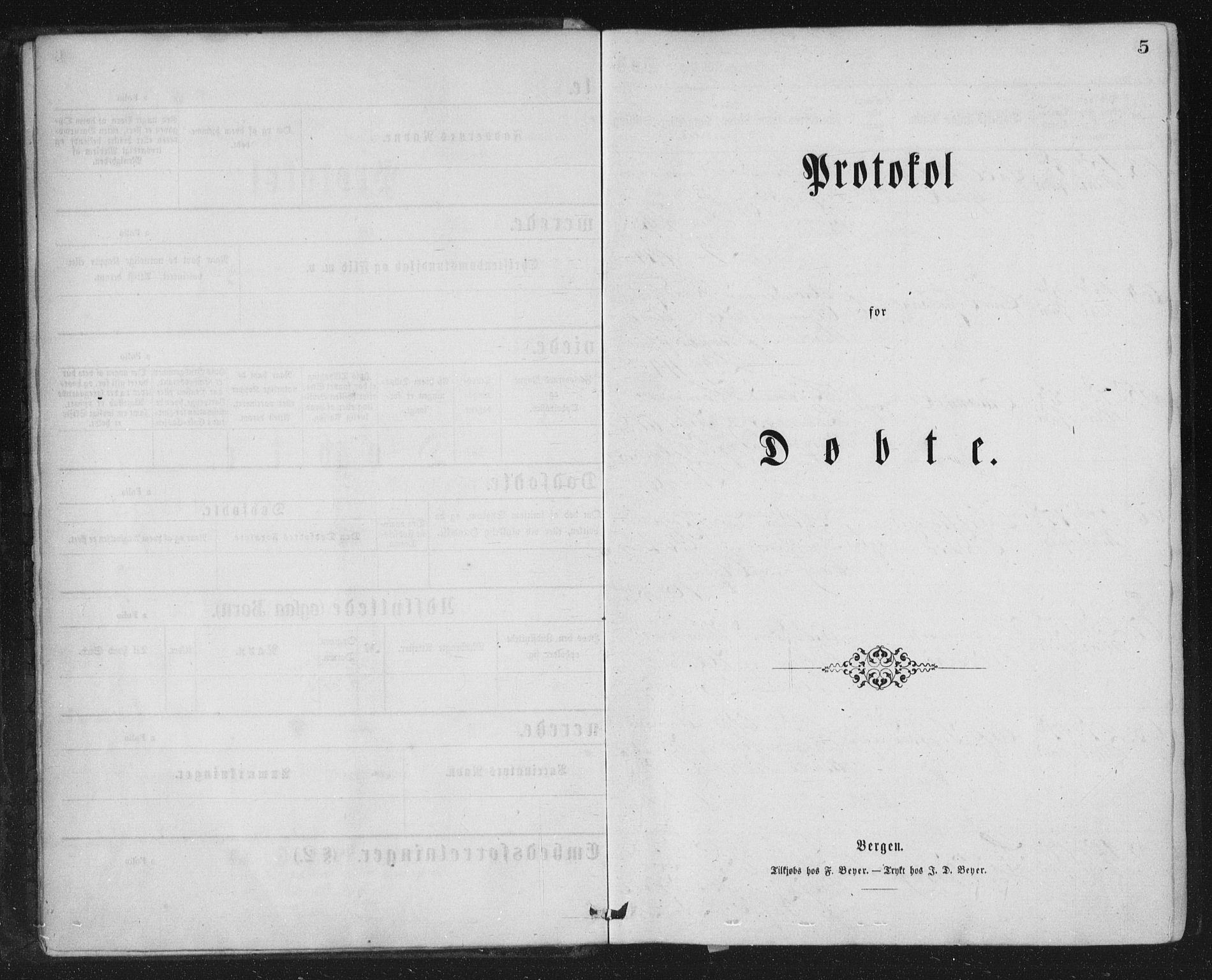 Korskirken sokneprestembete, SAB/A-76101/H/Haa/L0019: Parish register (official) no. B 5, 1866-1871, p. 5