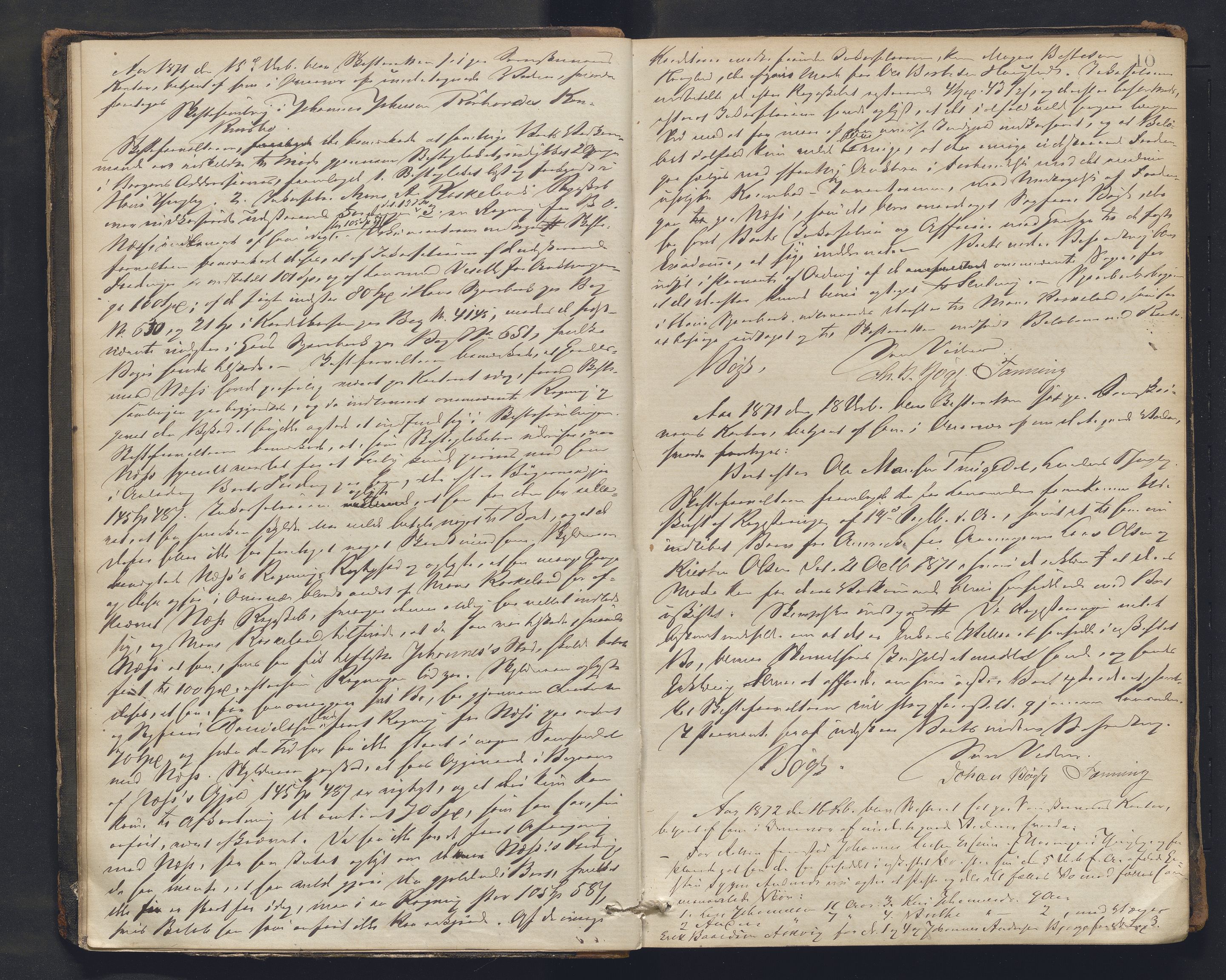 Nordhordland sorenskrivar, AV/SAB-A-2901/1/H/Hc/L0002: Skifteforhandlingsprotokollar, 1871-1878, p. 10