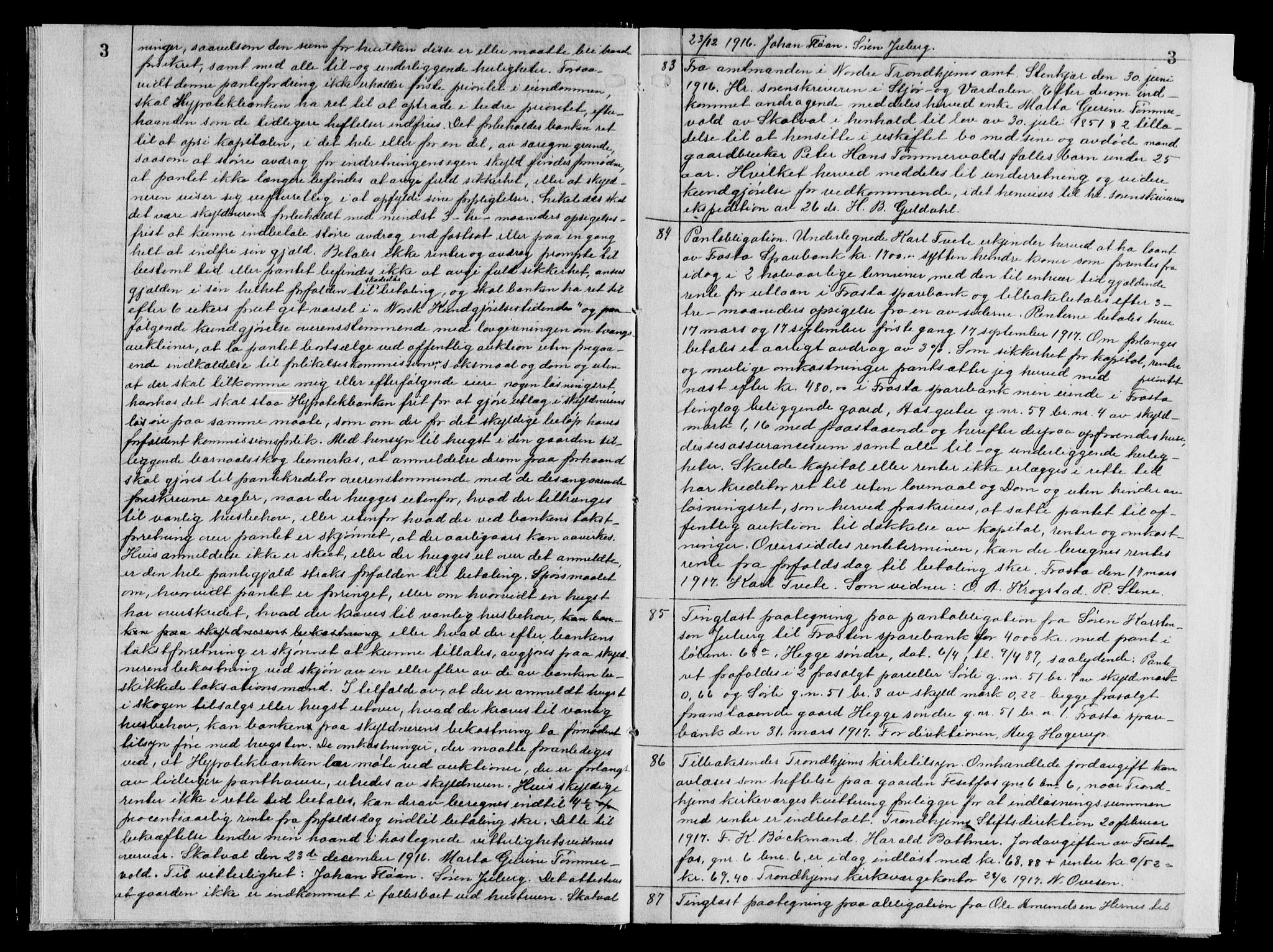 Stjør- og Verdal sorenskriveri, AV/SAT-A-4167/1/2/2C/L0044: Mortgage book no. 12, 1917-1919, p. 3