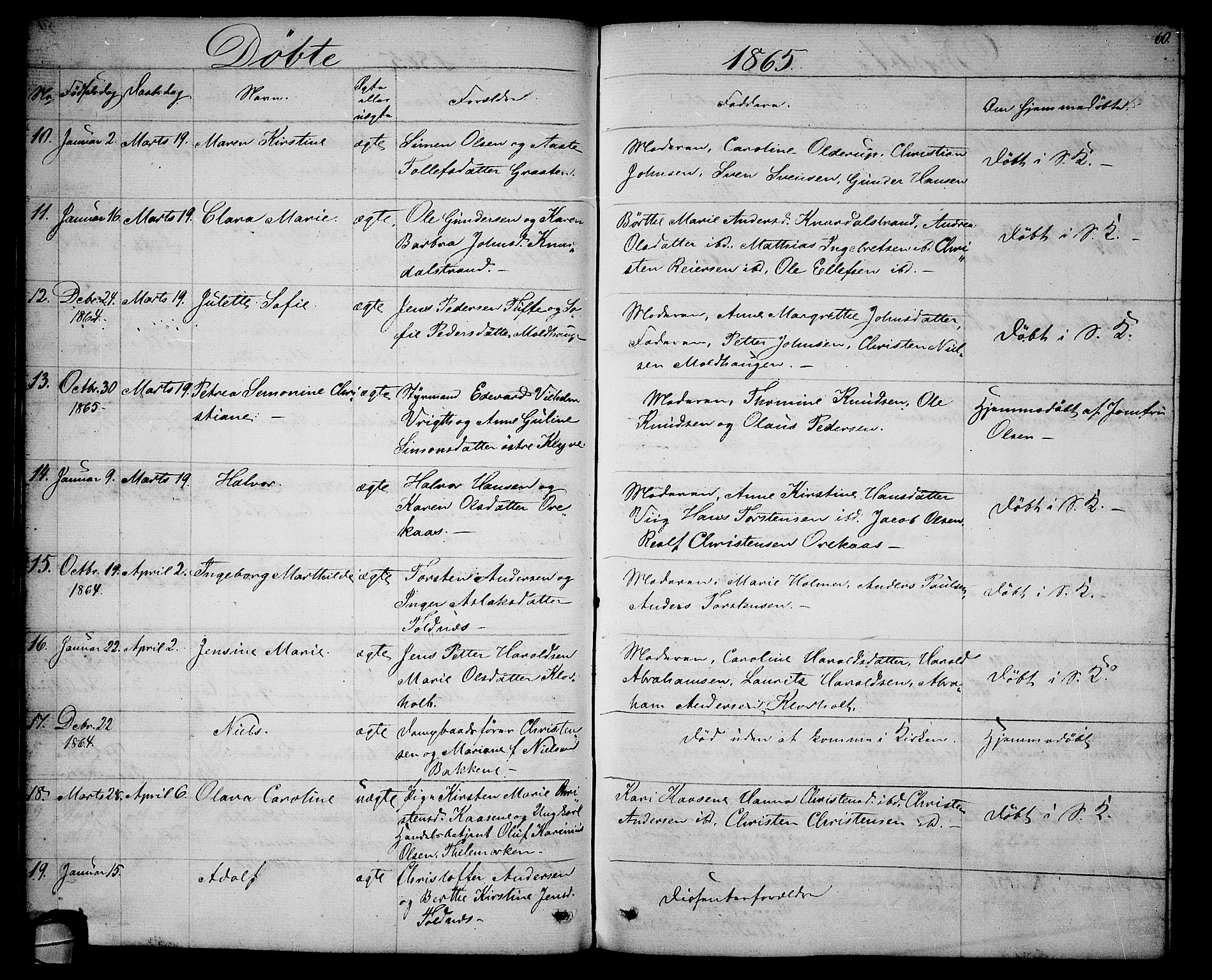 Solum kirkebøker, SAKO/A-306/G/Ga/L0004: Parish register (copy) no. I 4, 1859-1876, p. 60