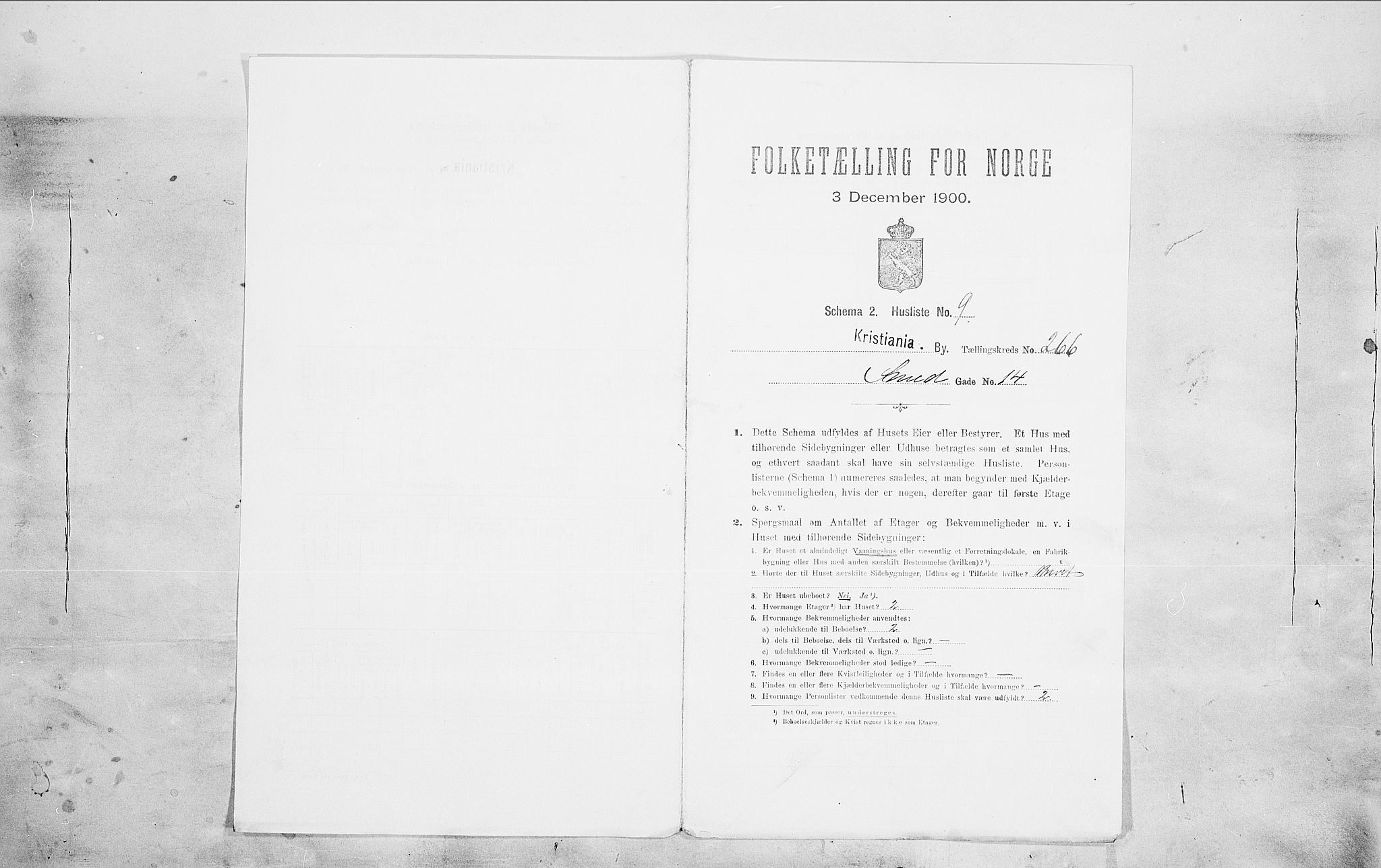 SAO, 1900 census for Kristiania, 1900, p. 86727