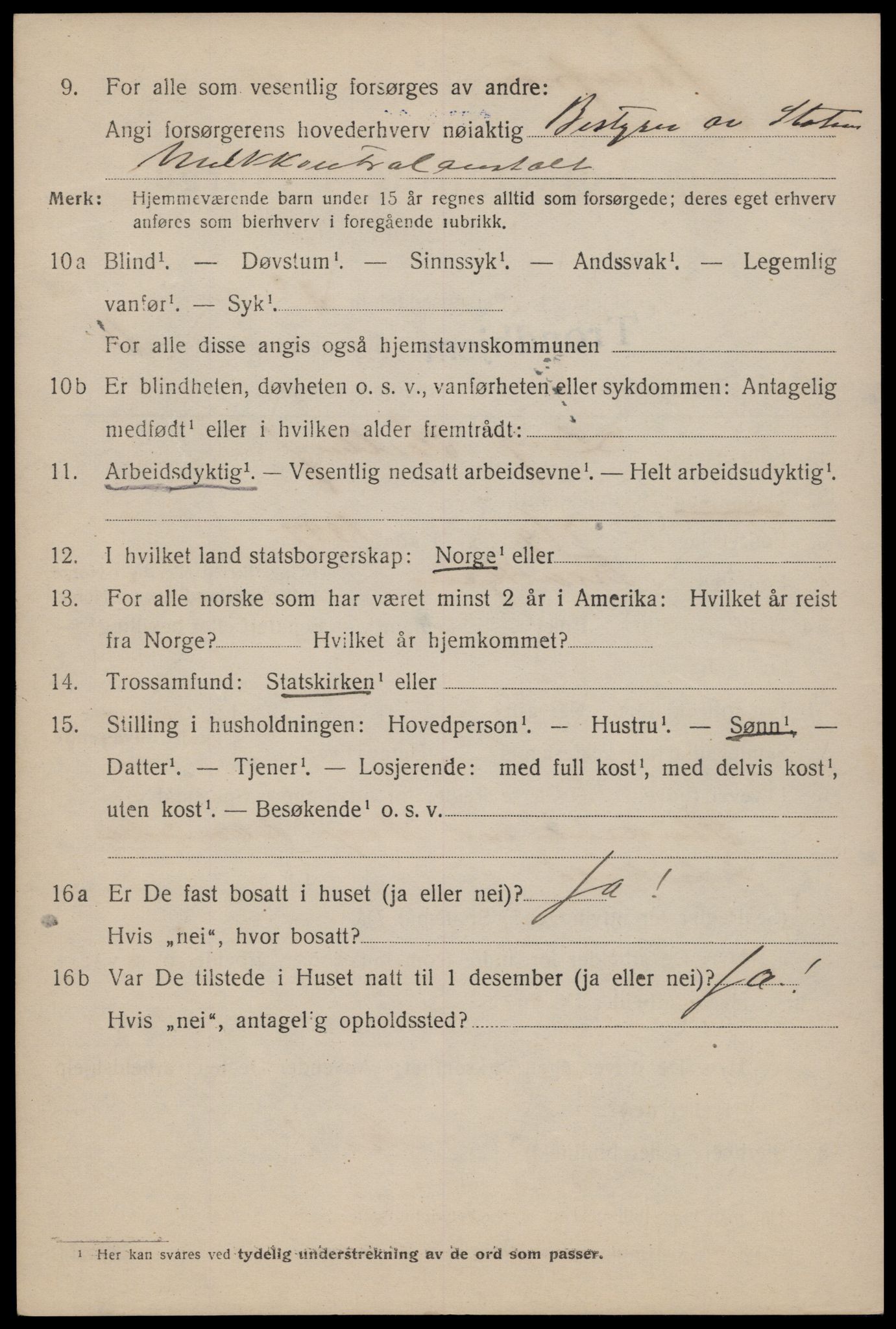 SAT, 1920 census for Trondheim, 1920, p. 54227