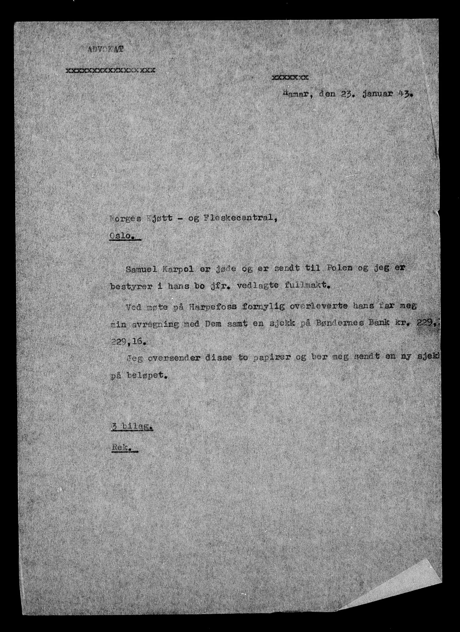 Justisdepartementet, Tilbakeføringskontoret for inndratte formuer, AV/RA-S-1564/H/Hc/Hcc/L0949: --, 1945-1947, p. 756