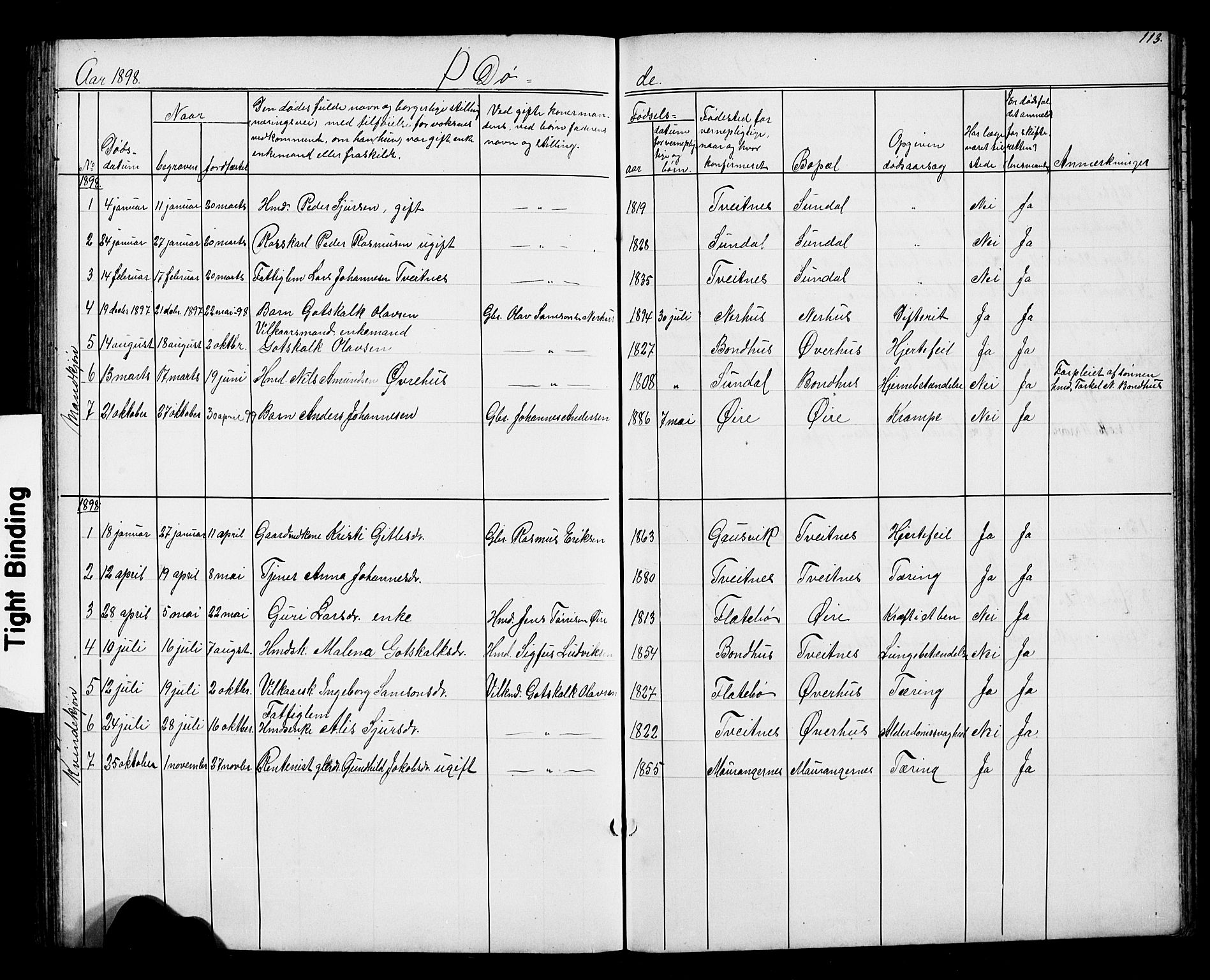 Kvinnherad sokneprestembete, SAB/A-76401/H/Hab: Parish register (copy) no. D 1, 1856-1905, p. 113