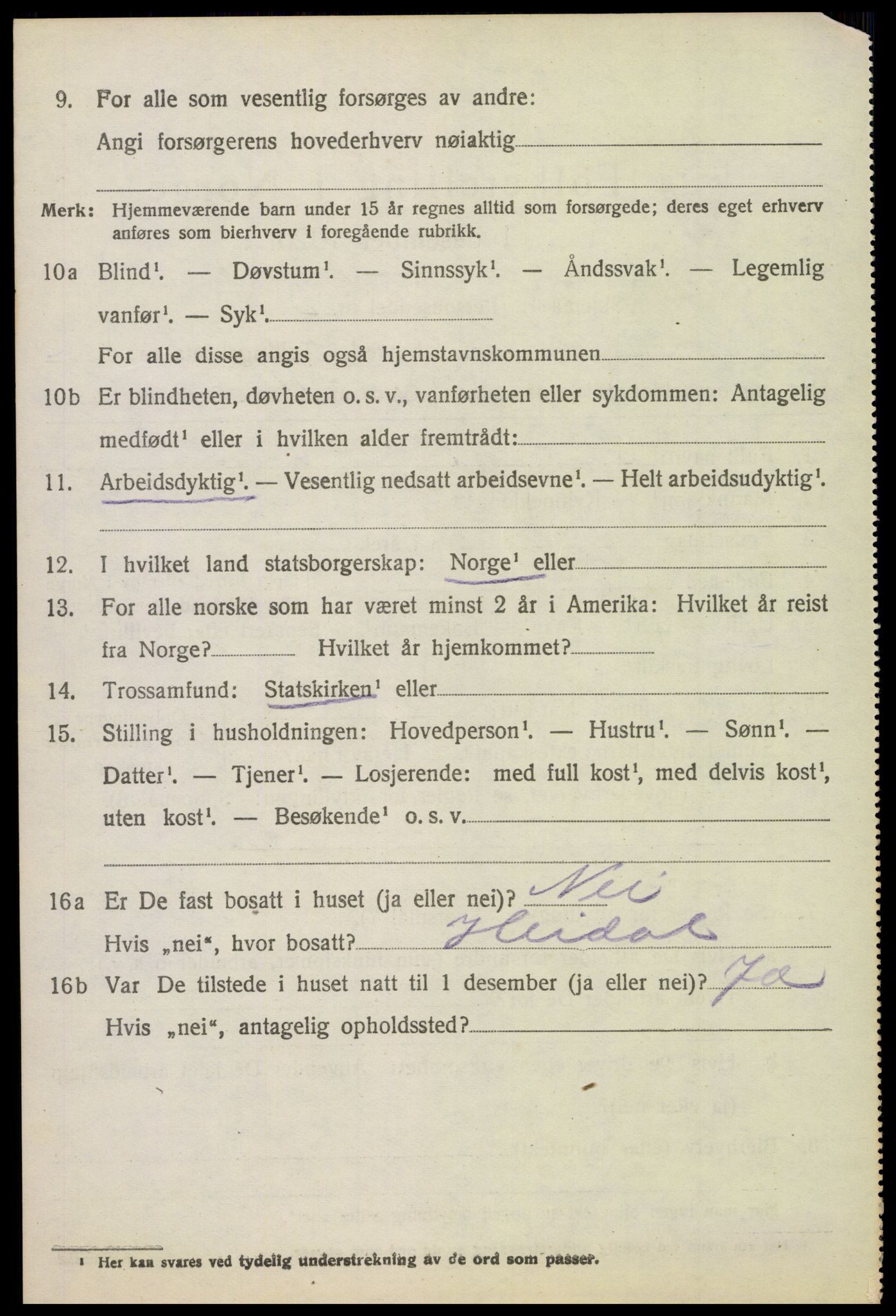 SAH, 1920 census for Ringebu, 1920, p. 7992
