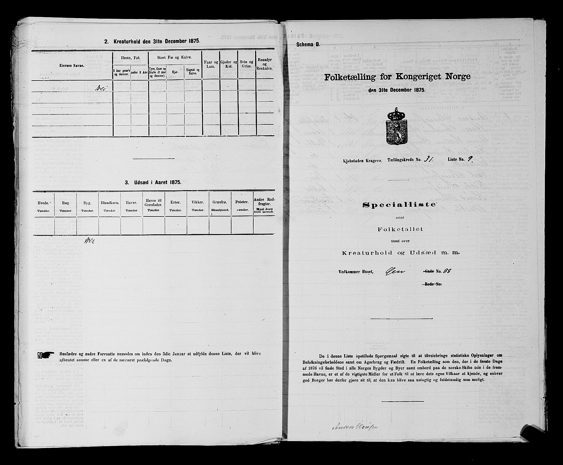 SAKO, 1875 census for 0801P Kragerø, 1875, p. 785