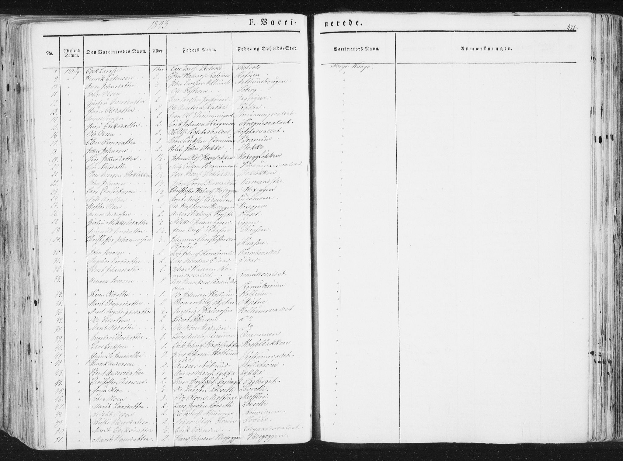 Ministerialprotokoller, klokkerbøker og fødselsregistre - Sør-Trøndelag, SAT/A-1456/691/L1074: Parish register (official) no. 691A06, 1842-1852, p. 426