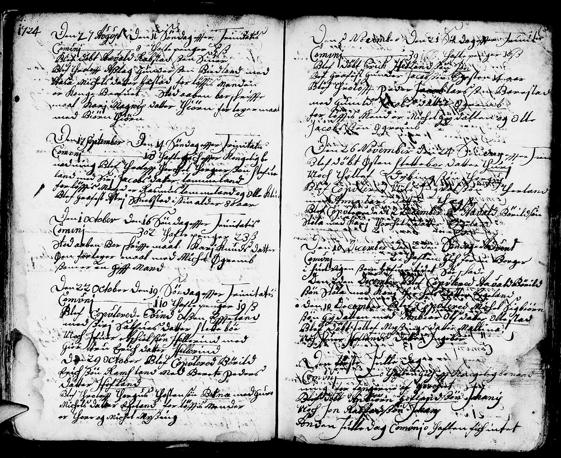 Helleland sokneprestkontor, AV/SAST-A-101810: Parish register (official) no. A 1 /1, 1713-1761, p. 34