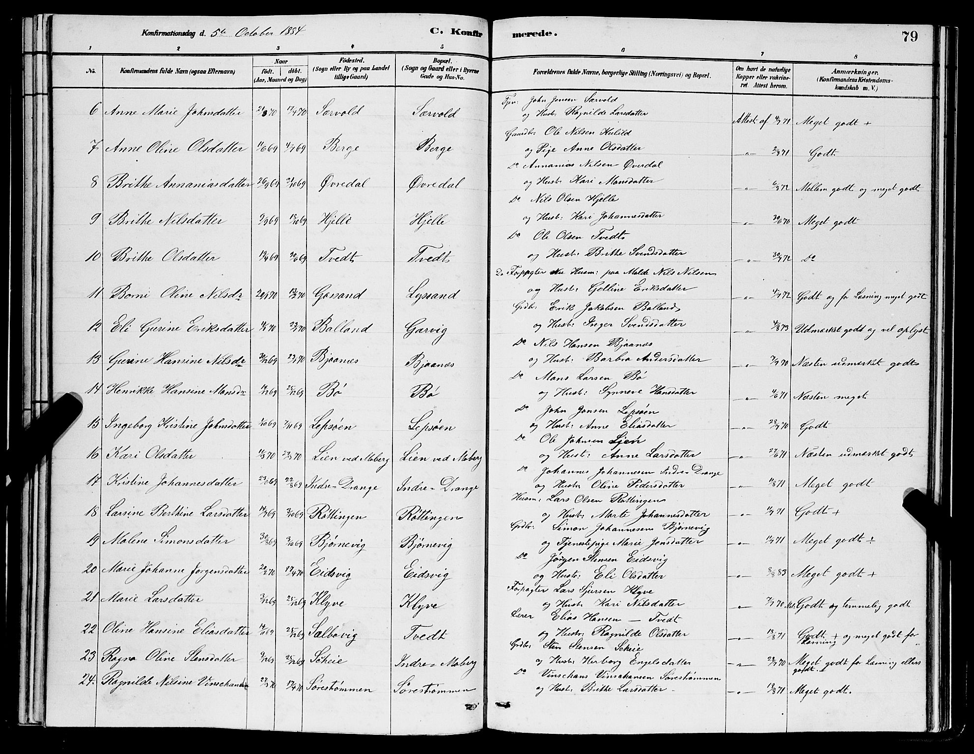 Os sokneprestembete, AV/SAB-A-99929: Parish register (copy) no. A 2, 1880-1896, p. 79