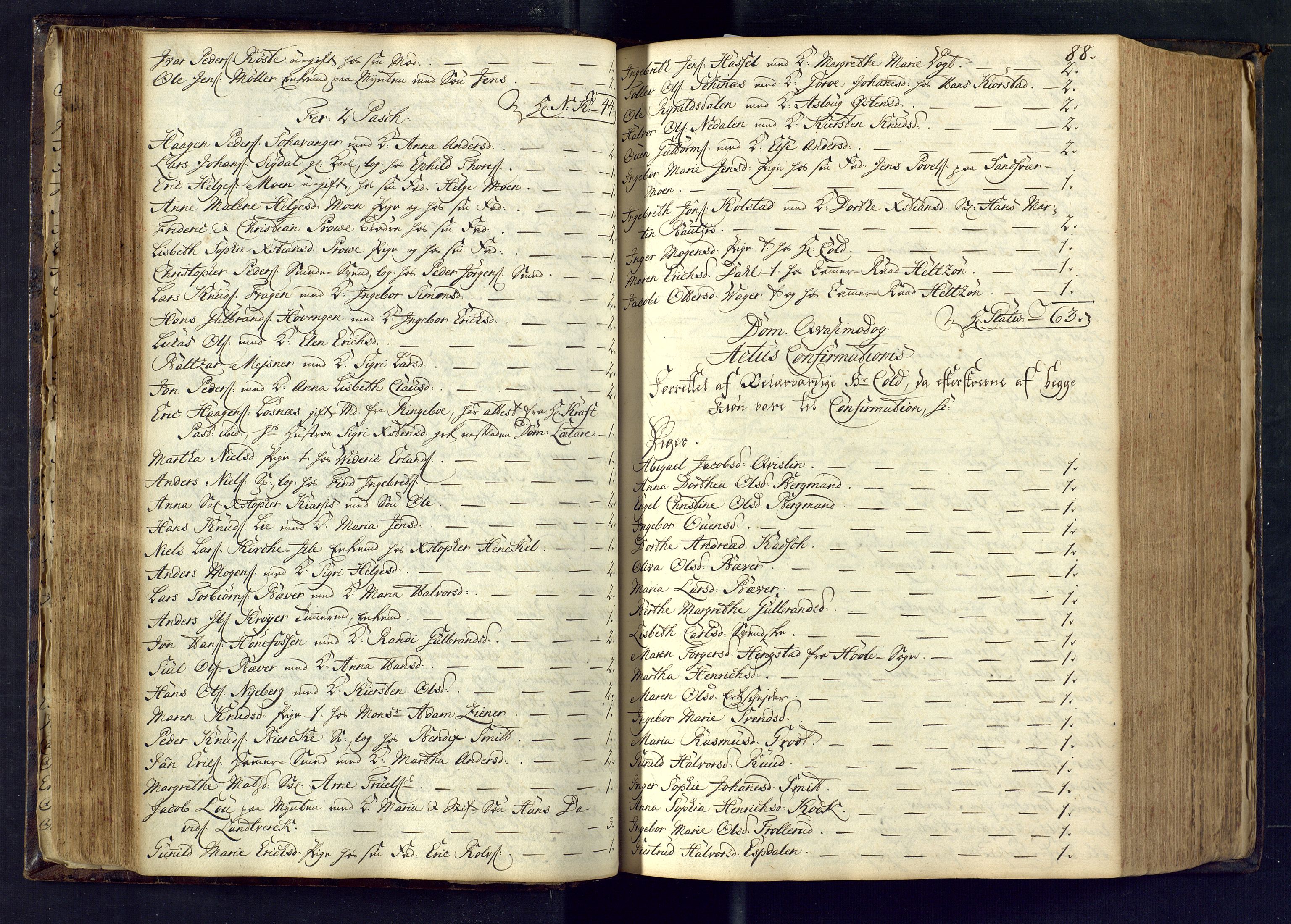 Kongsberg kirkebøker, SAKO/A-22/M/Ma/L0003: Communicants register no. 3, 1745-1750, p. 88