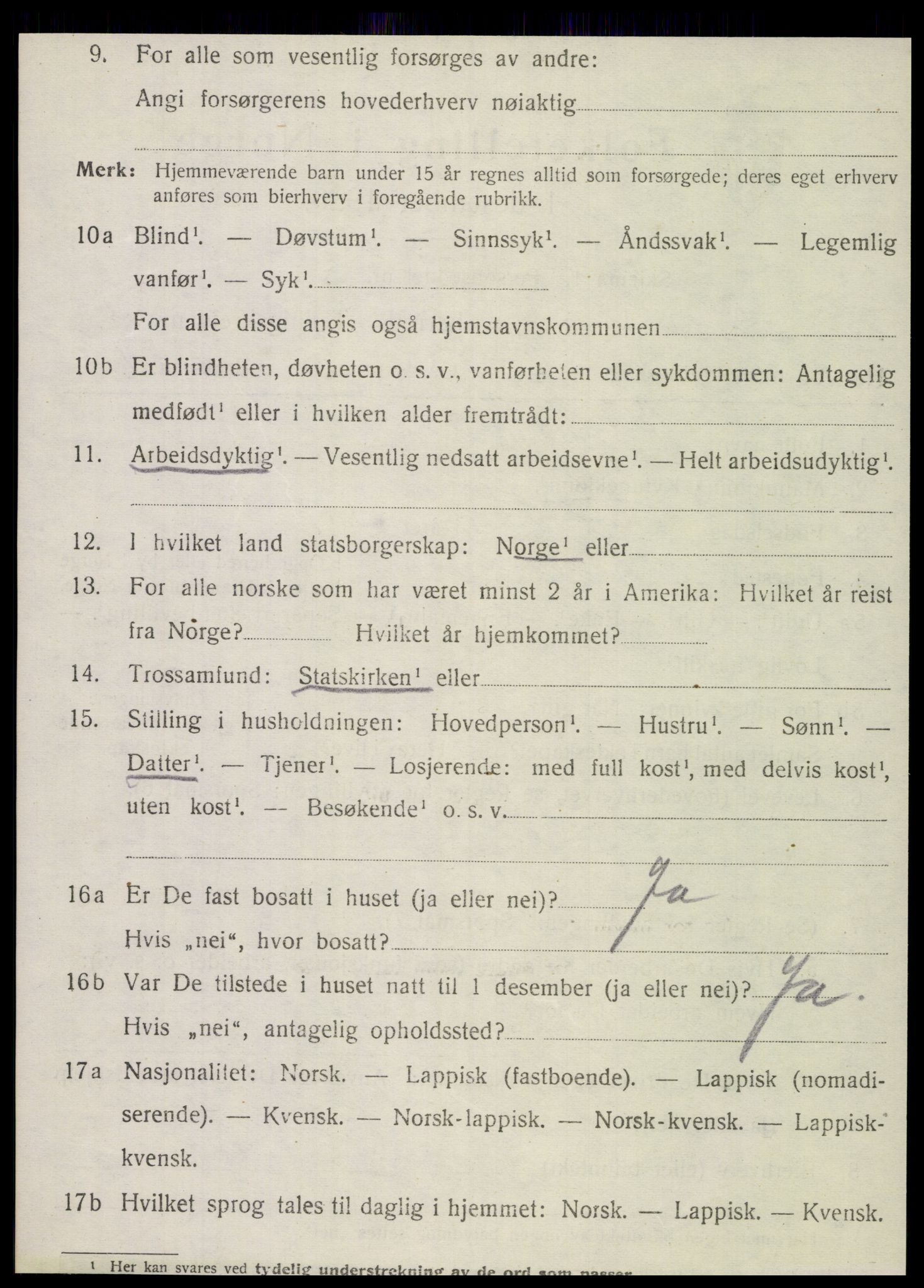 SAT, 1920 census for Dønnes, 1920, p. 2893