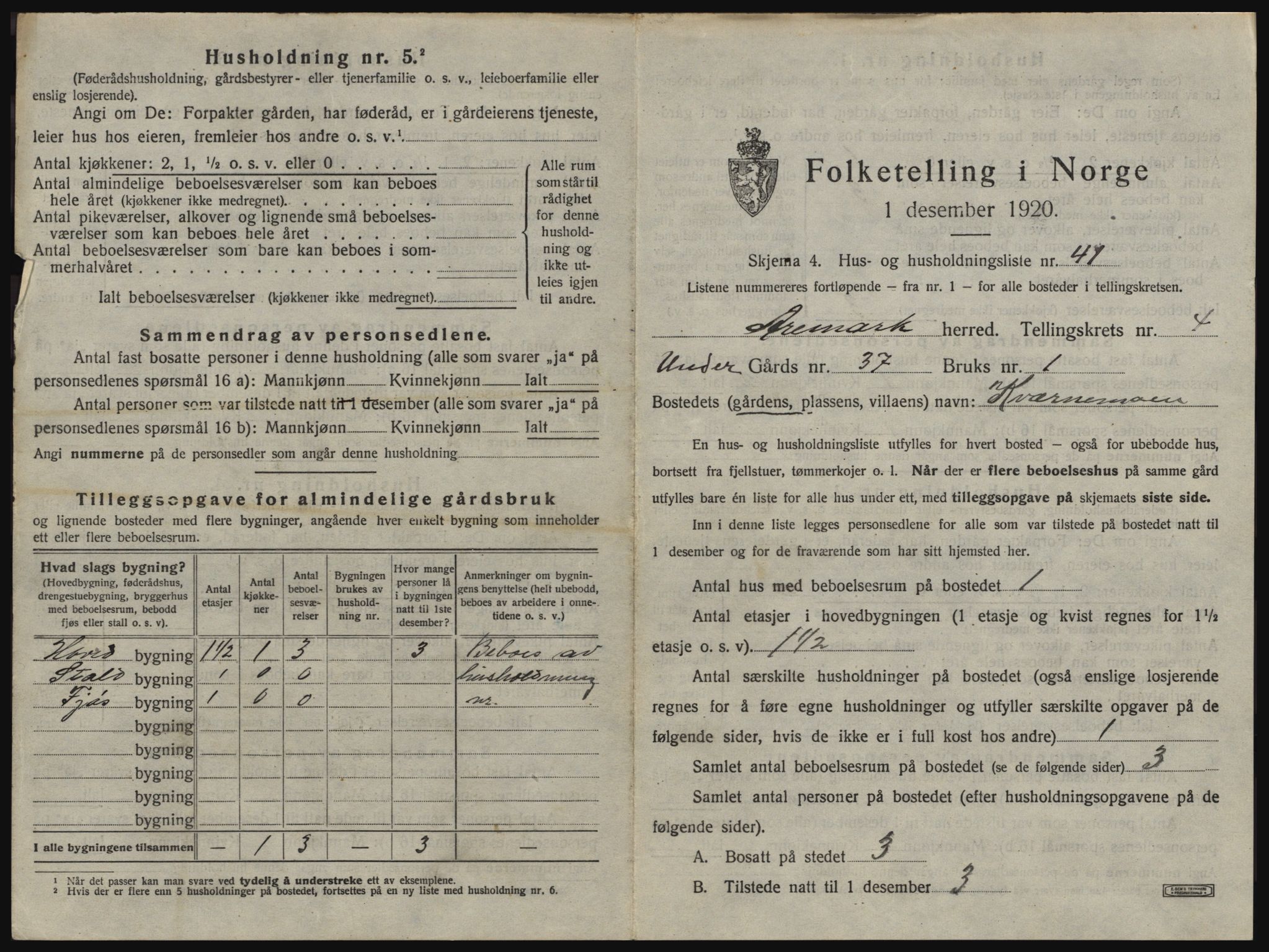 SAO, 1920 census for Aremark, 1920, p. 559