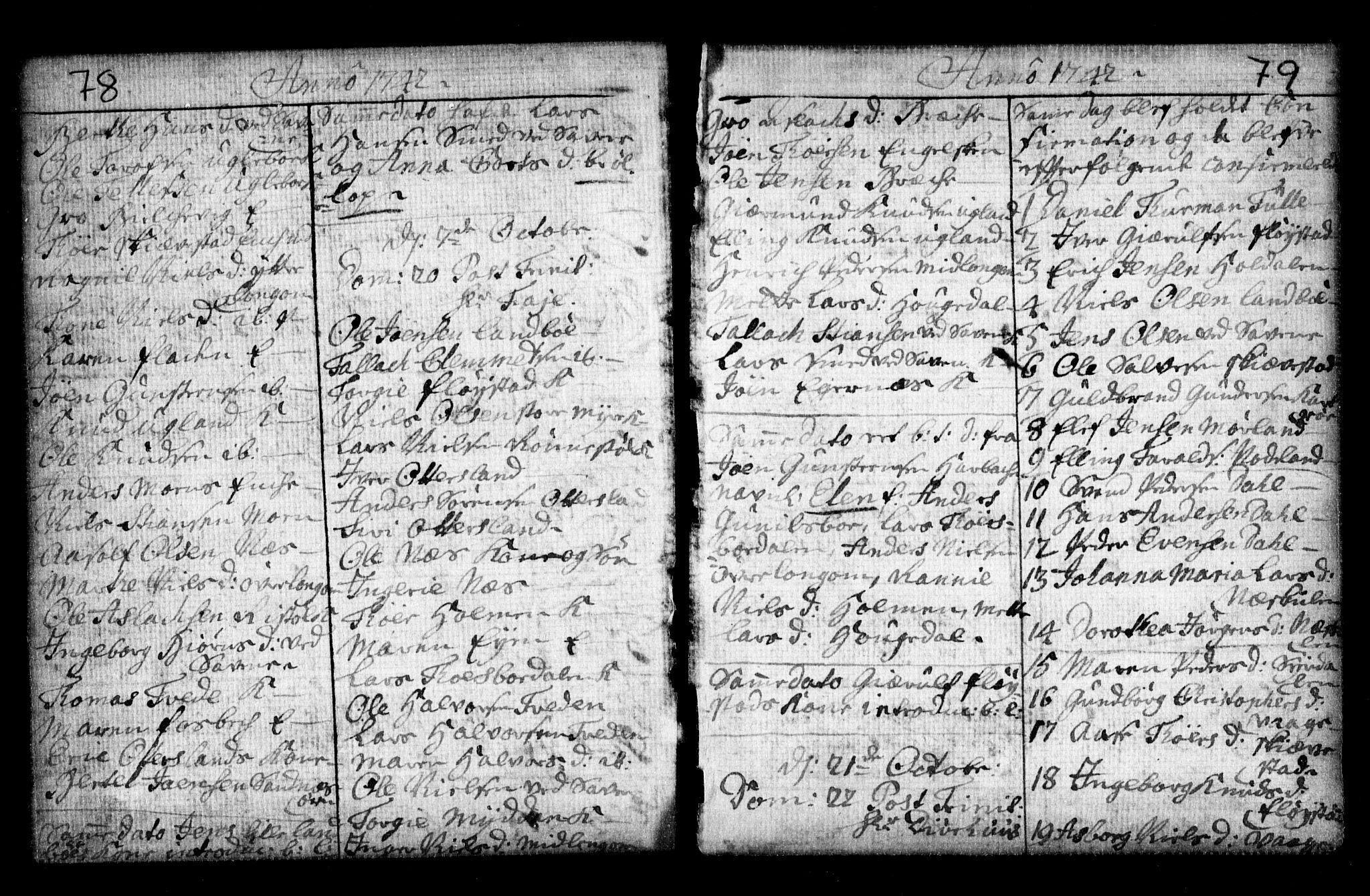 Holt sokneprestkontor, AV/SAK-1111-0021/F/Fa/L0002: Parish register (official) no. A 2, 1739-1753, p. 78-79