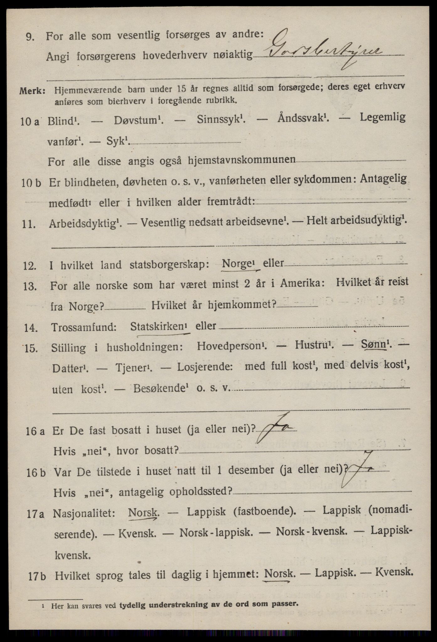 SAT, 1920 census for Meldal, 1920, p. 7392