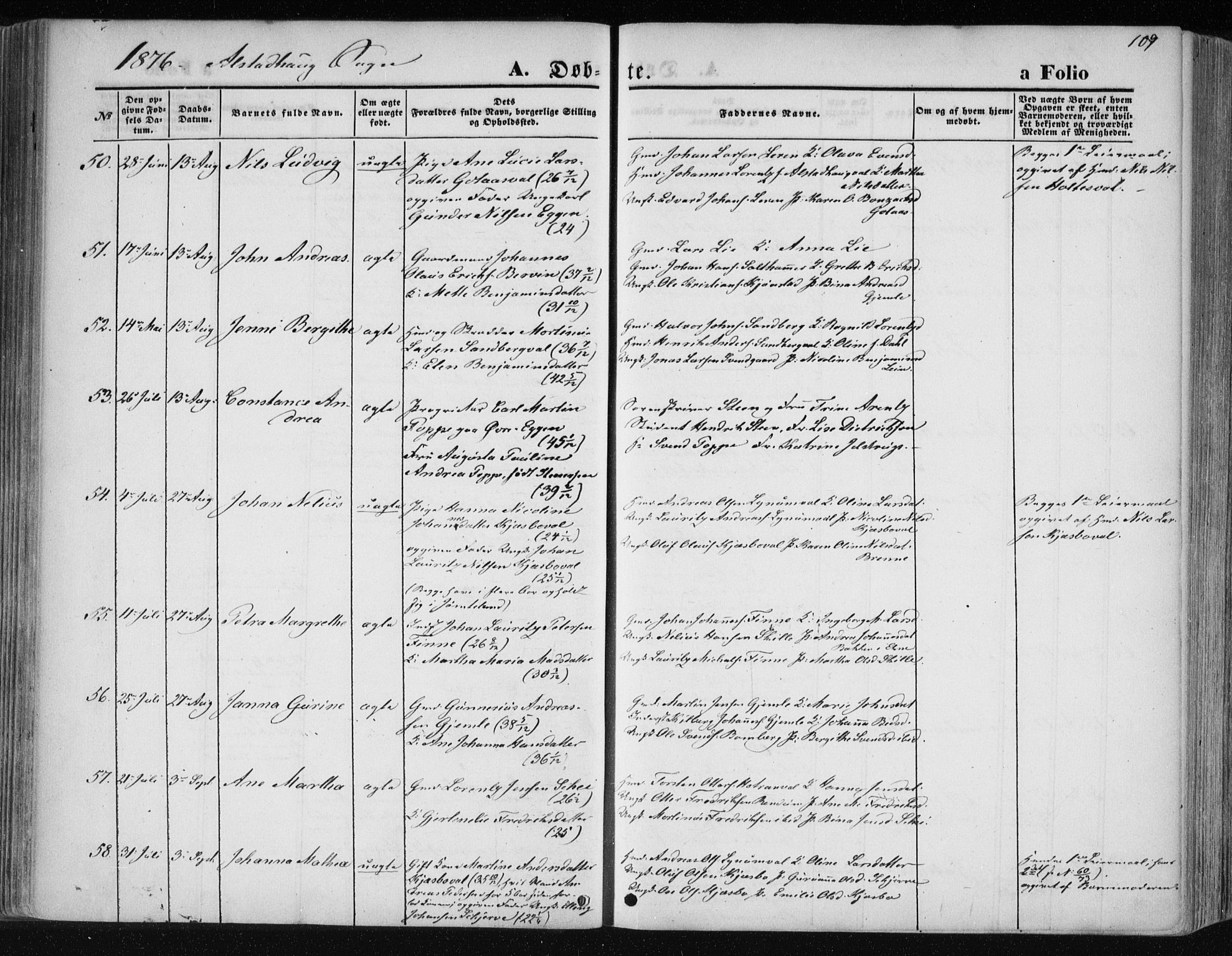 Ministerialprotokoller, klokkerbøker og fødselsregistre - Nord-Trøndelag, AV/SAT-A-1458/717/L0157: Parish register (official) no. 717A08 /1, 1863-1877, p. 109