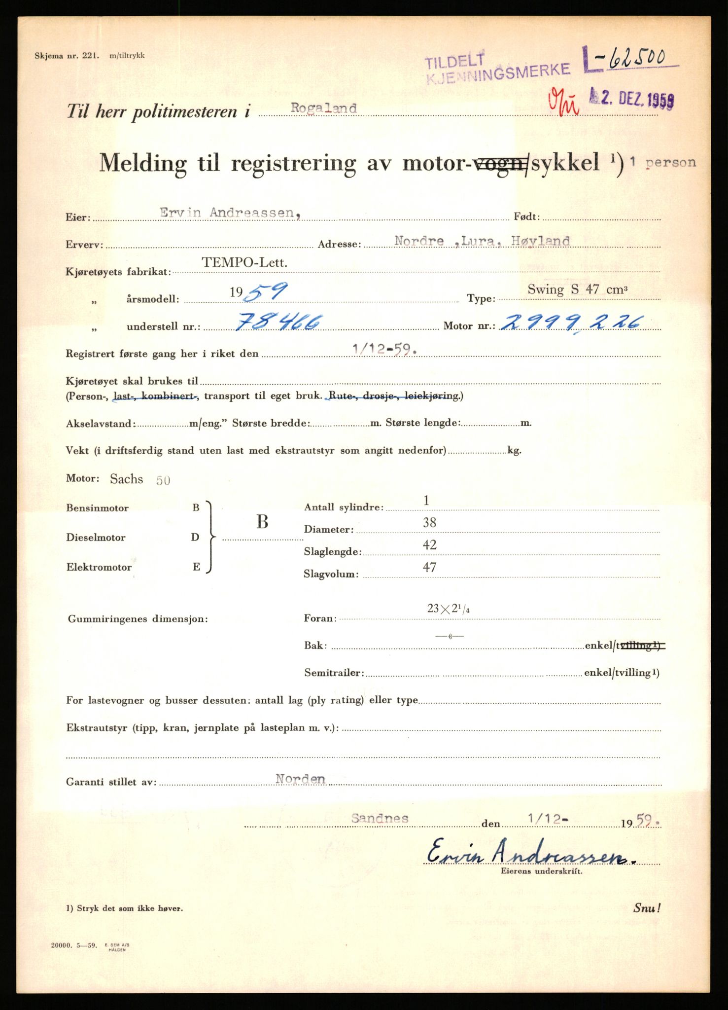 Stavanger trafikkstasjon, AV/SAST-A-101942/0/F/L0062: L-62000 - L-62699, 1930-1971, p. 1696