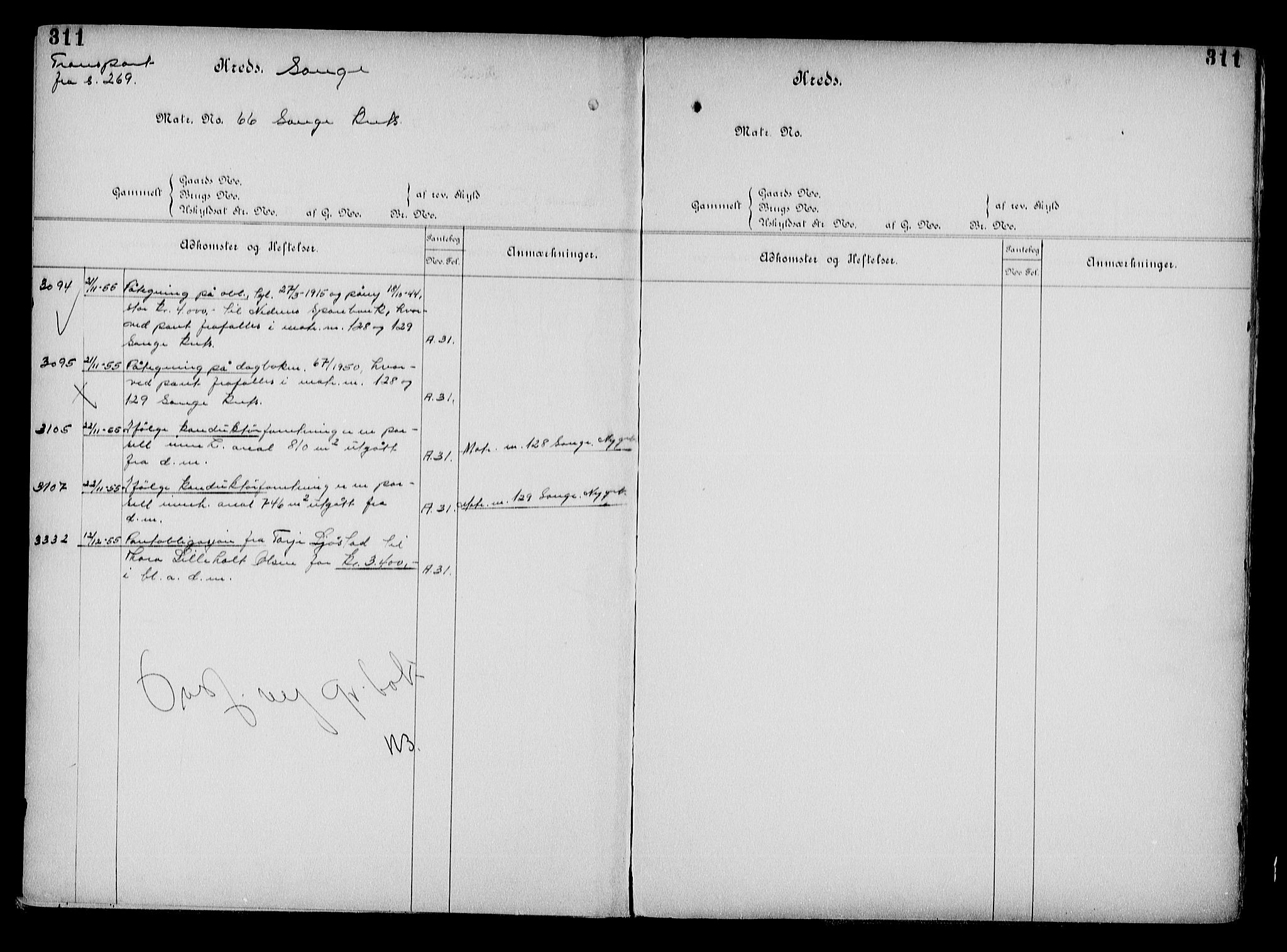 Arendal byfogd, AV/SAK-1222-0001/G/Ga/L0015: Mortgage register no. 13, 1860-1960, p. 311