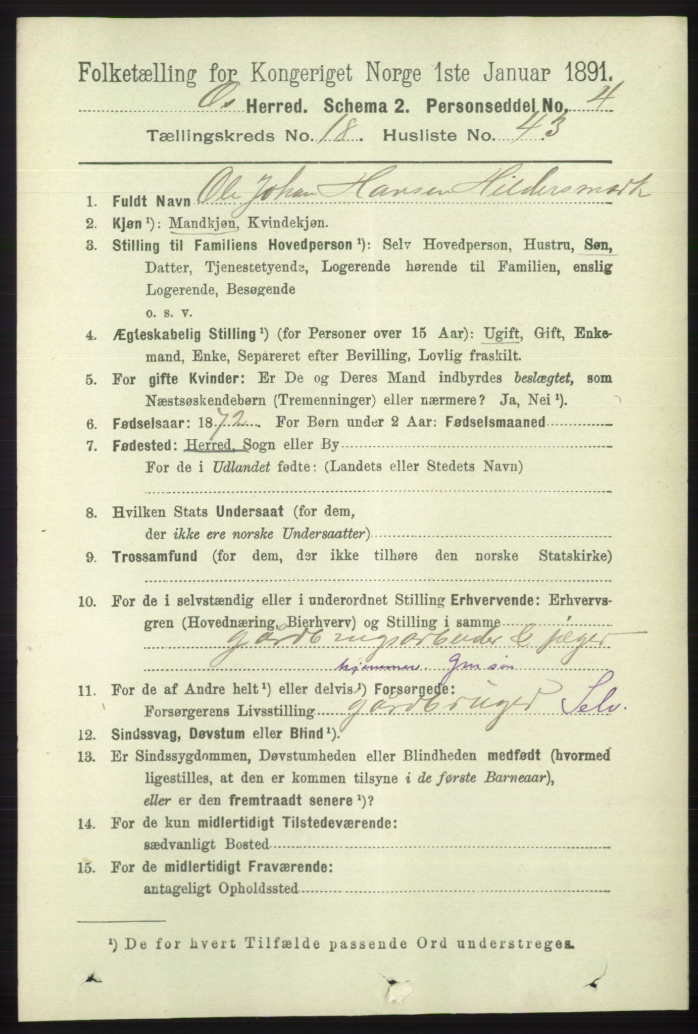 RA, 1891 census for 1243 Os, 1891, p. 4159