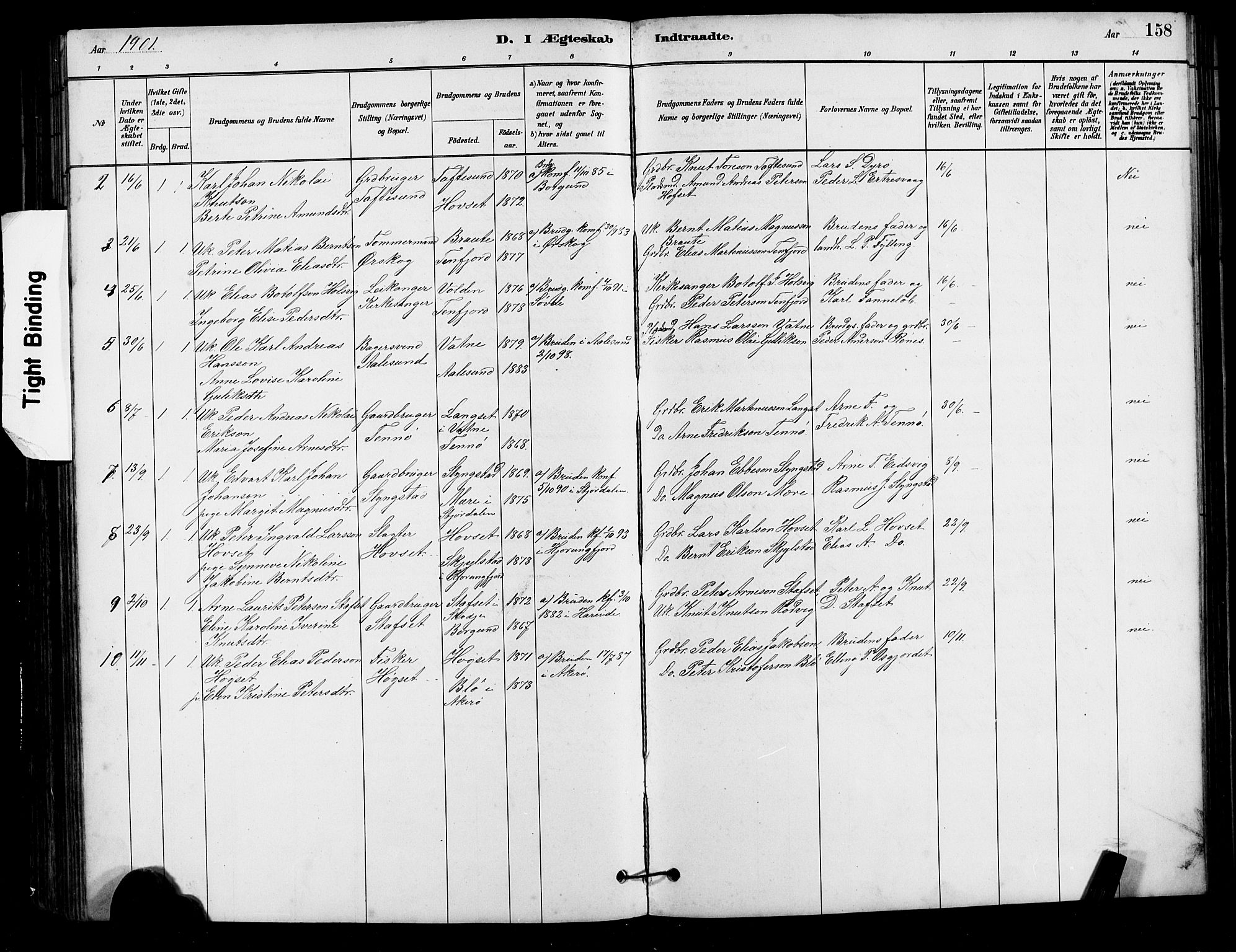 Ministerialprotokoller, klokkerbøker og fødselsregistre - Møre og Romsdal, AV/SAT-A-1454/525/L0376: Parish register (copy) no. 525C02, 1880-1902, p. 158