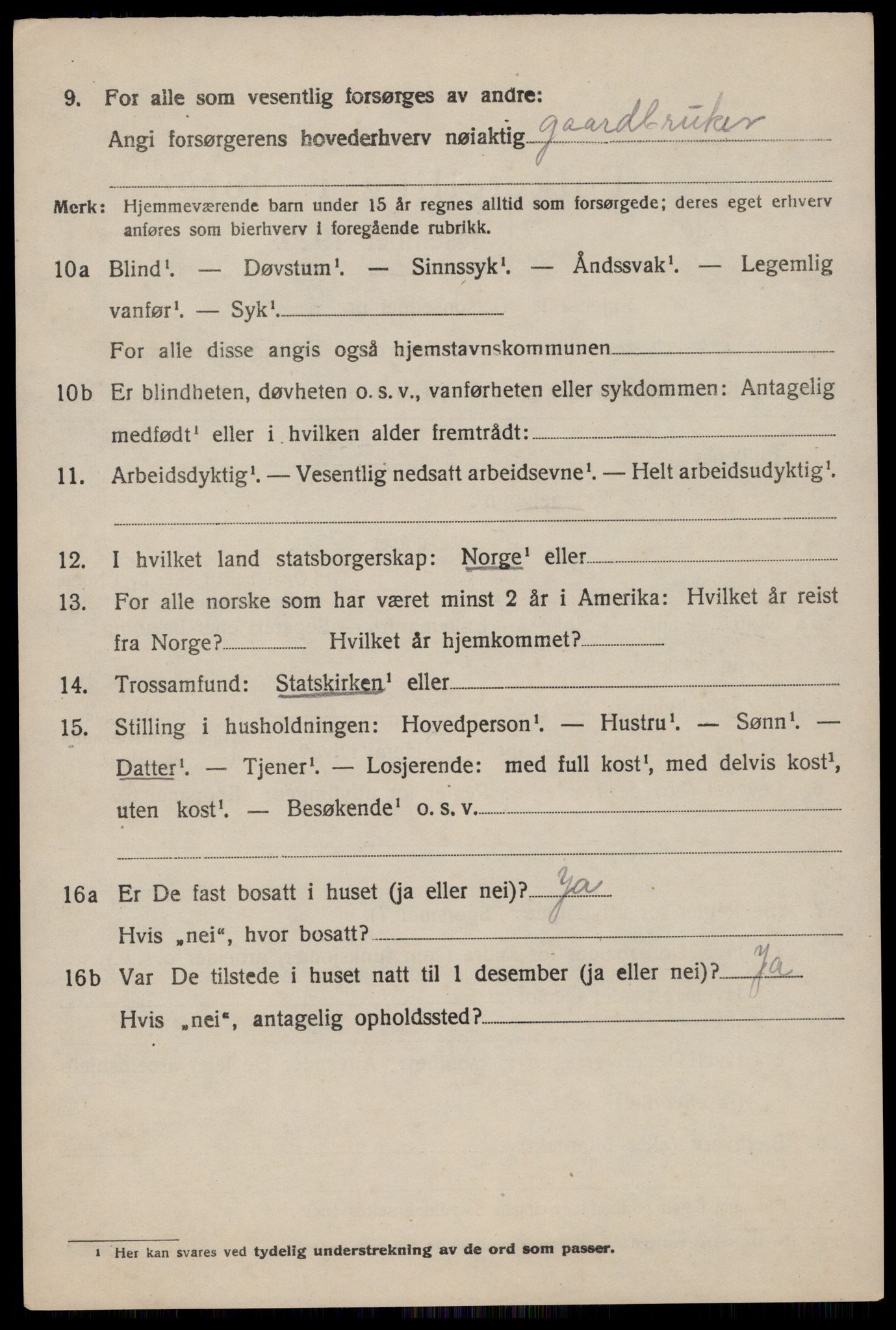 SAST, 1920 census for Finnøy, 1920, p. 1305