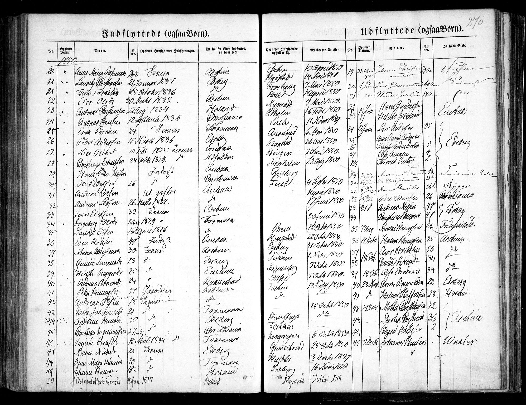 Trøgstad prestekontor Kirkebøker, SAO/A-10925/F/Fa/L0007: Parish register (official) no. I 7, 1845-1854, p. 270