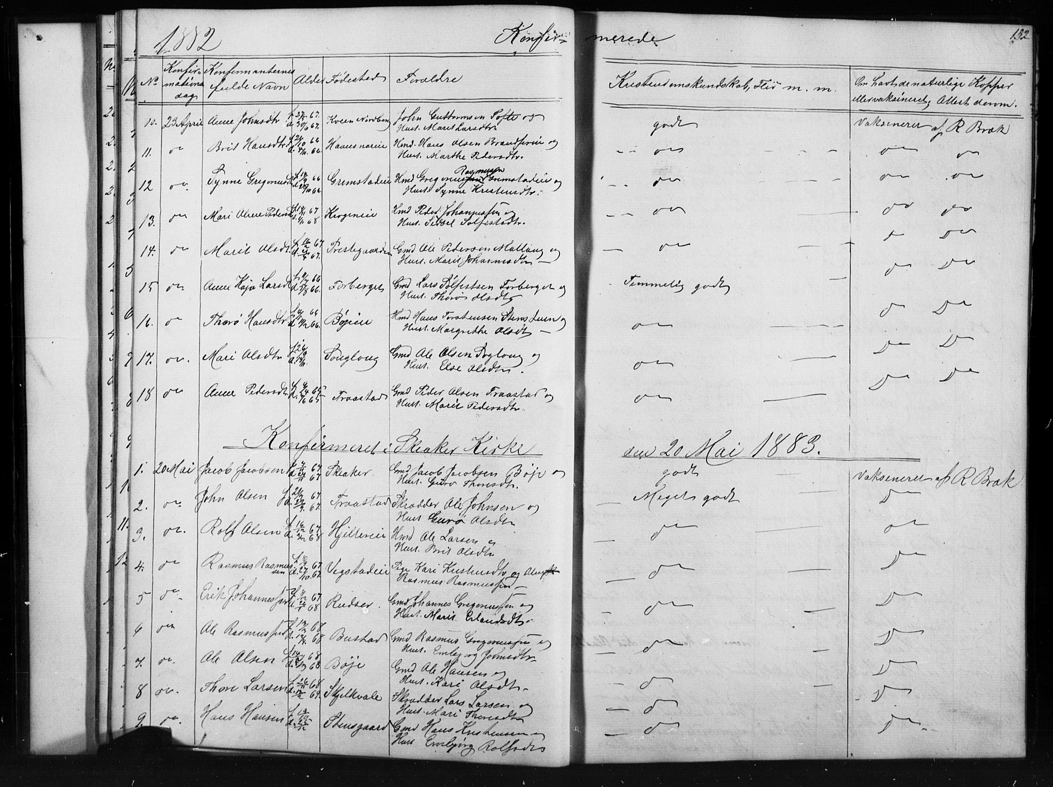 Skjåk prestekontor, SAH/PREST-072/H/Ha/Hab/L0001: Parish register (copy) no. 1, 1865-1893, p. 152