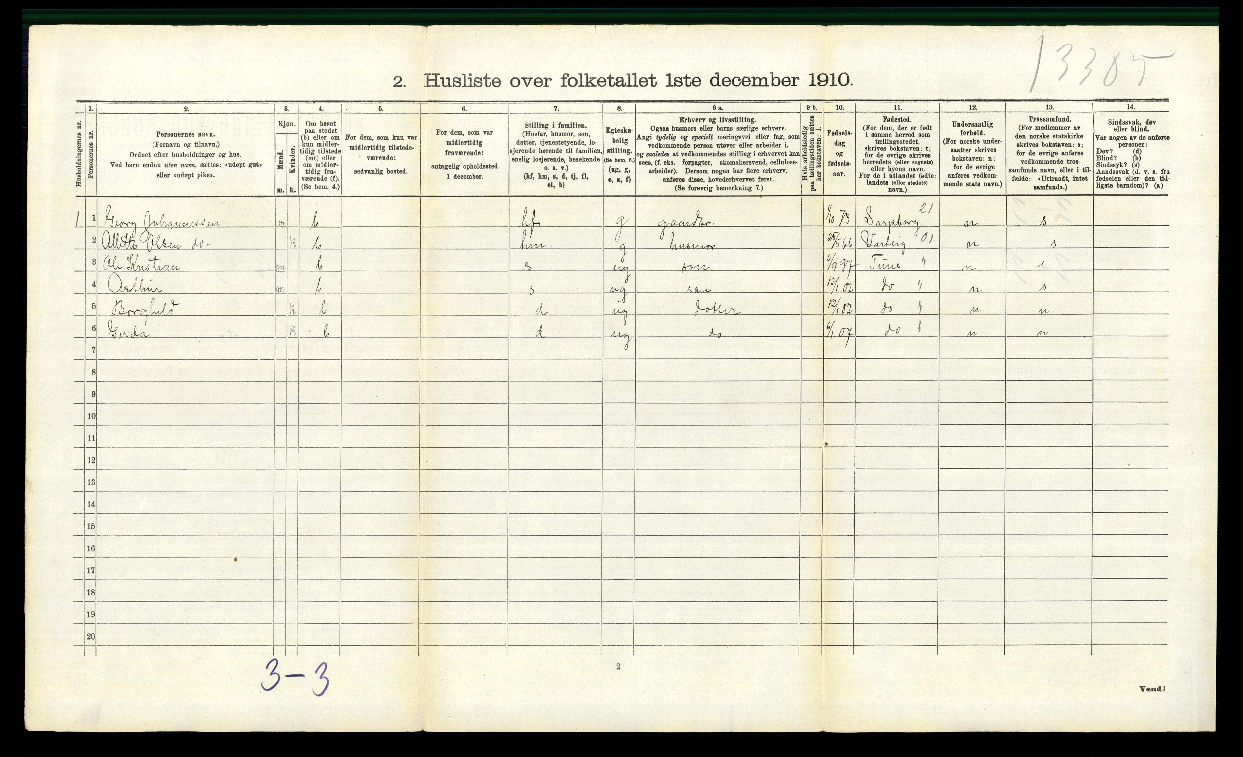 RA, 1910 census for Rakkestad, 1910, p. 392